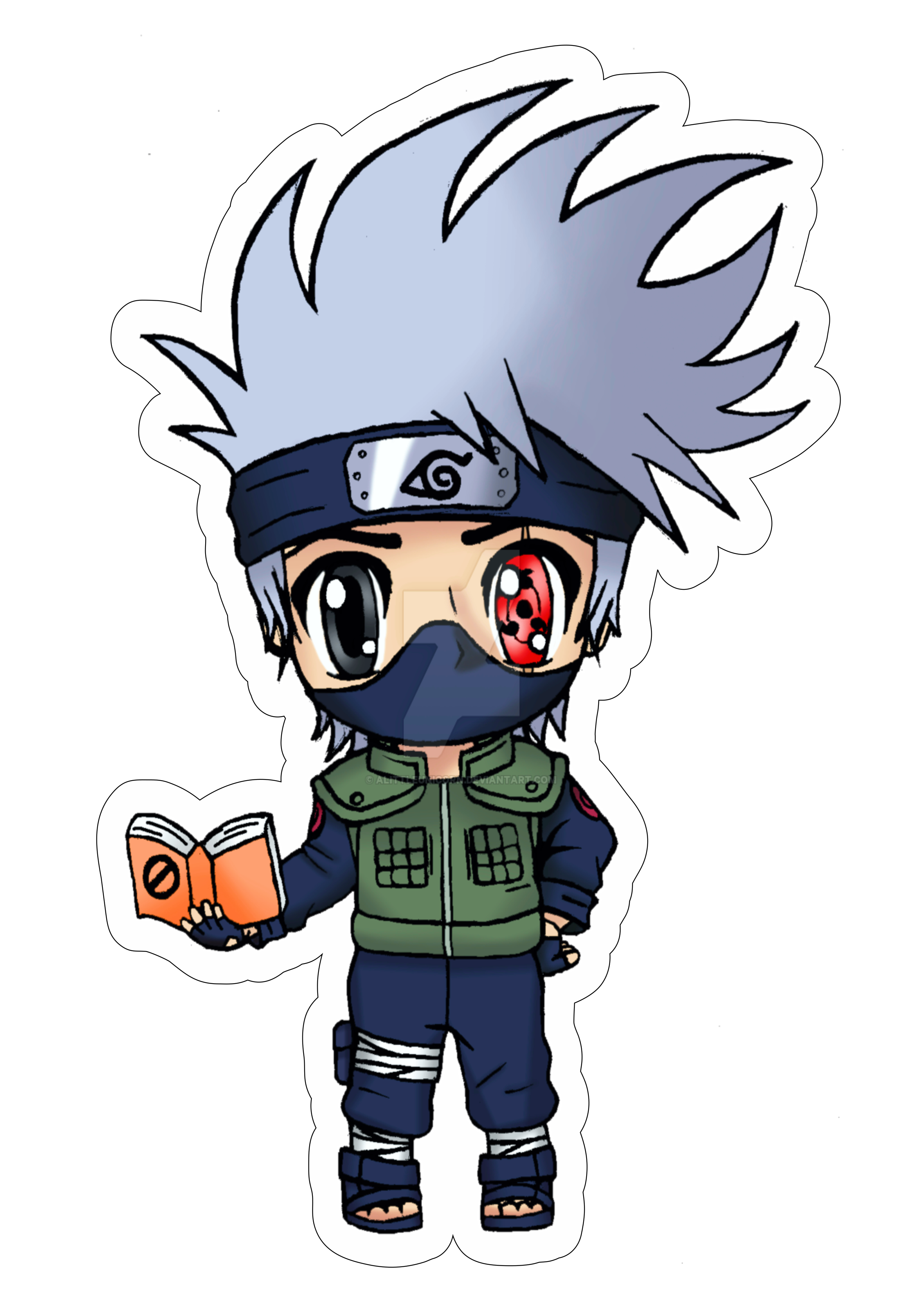 Desenho do Kakashi a pronta entrega