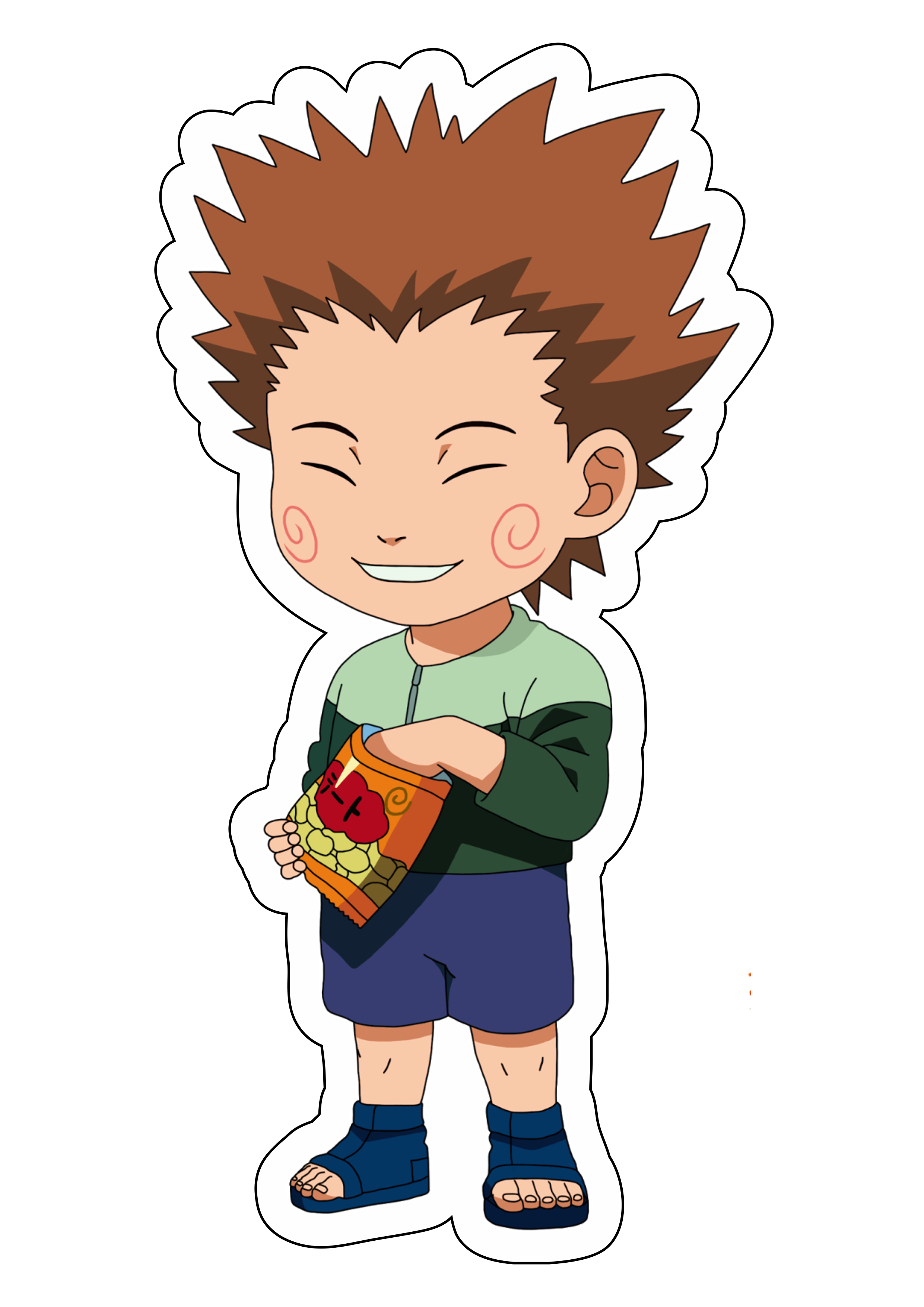 Naruto Shippuden Choji Akimichi chibi toy cute artes gráficas desenho simples png