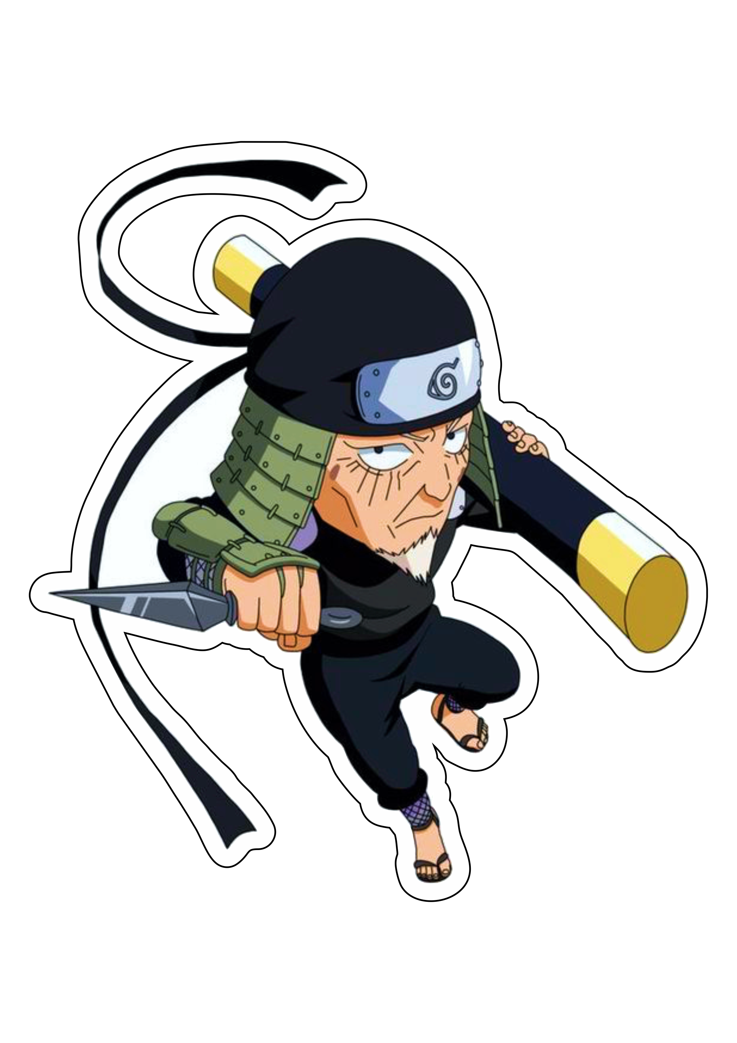 Naruto Shippuden terceiro hokage Hiruzen Sarutobi chibi toy cute artes gráficas desenho simples anime japonês png