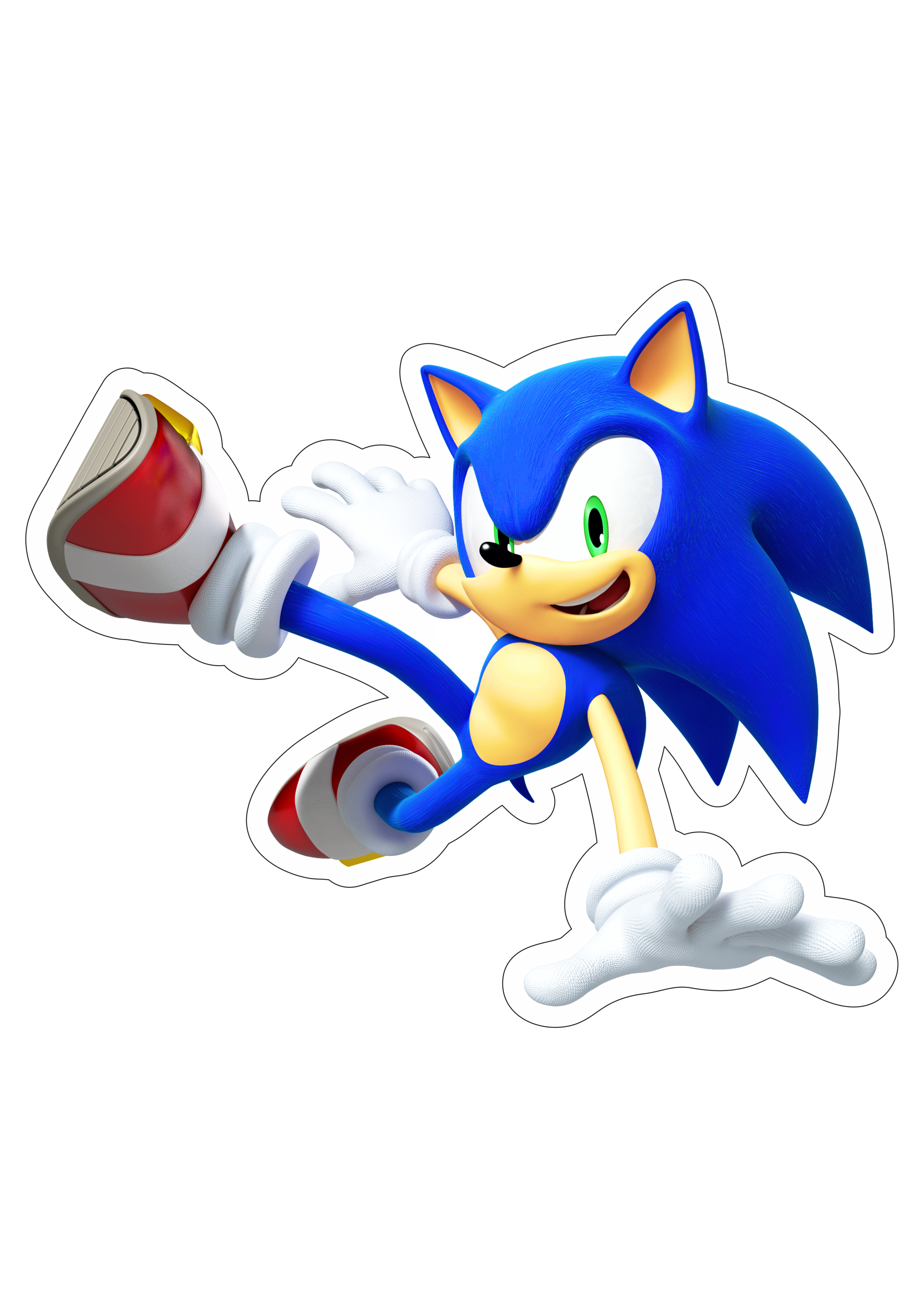 Sonic the hedgehog ouriço personagem de game aventura velocidade infantil artes gráficas imagem sem fundo com contorno png
