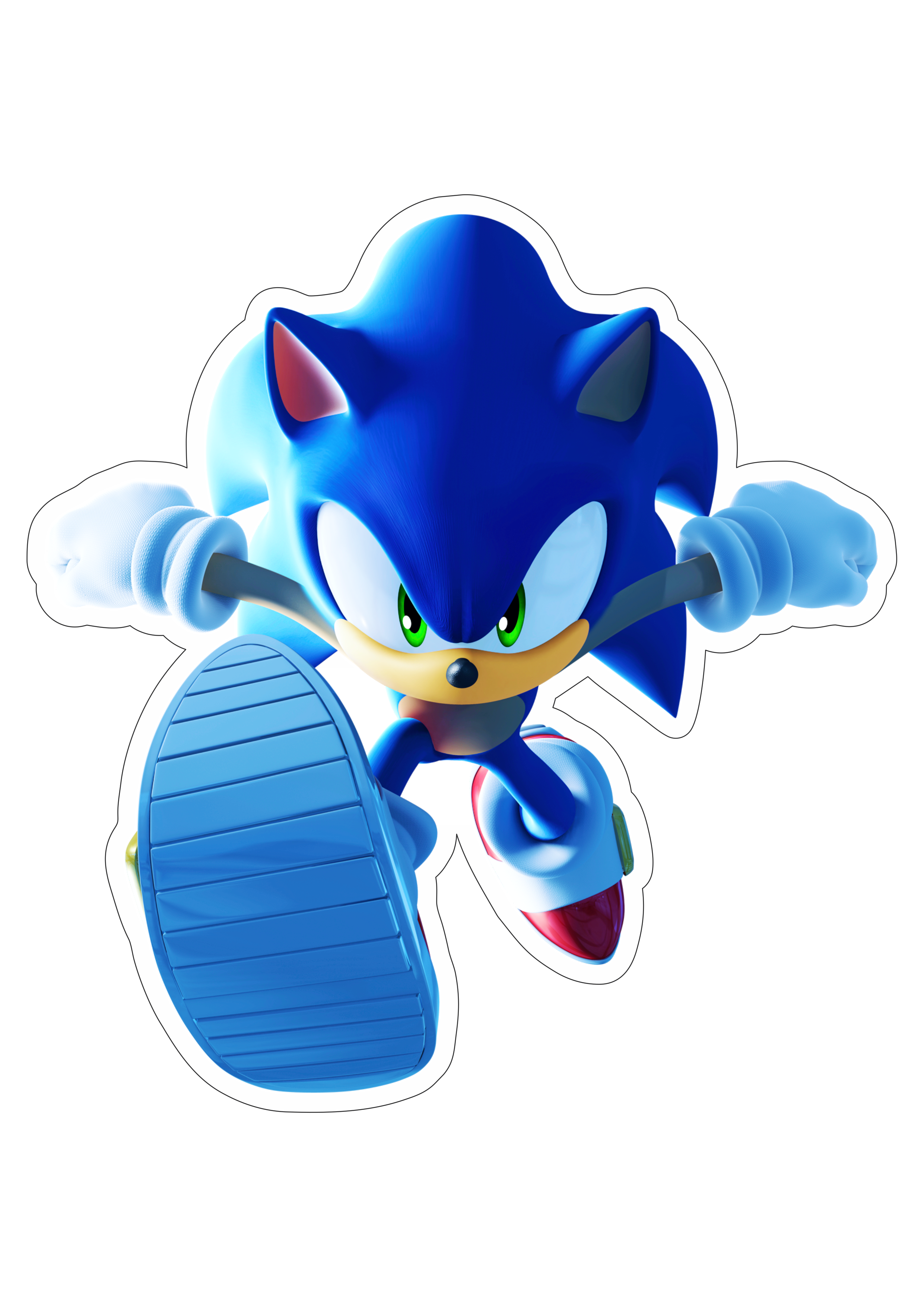 Sonic the hedgehog ouriço personagem de game aventura infantil artes gráficas design  imagem sem fundo com contorno png