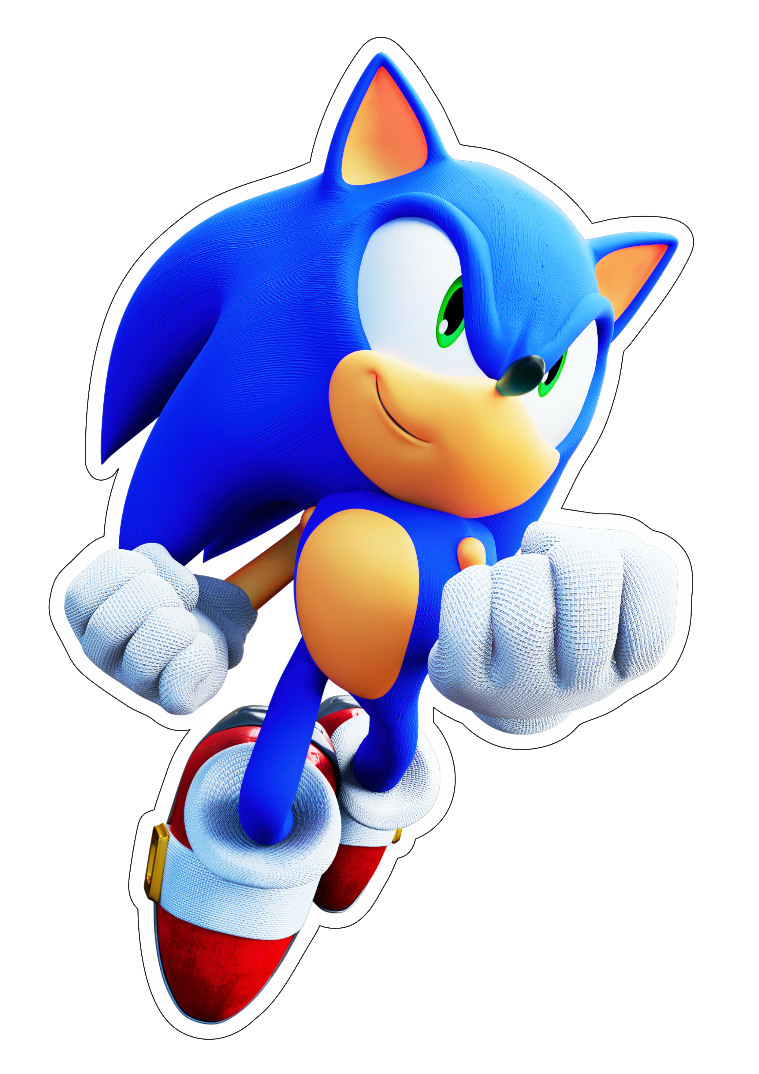 Sonic the hedgehog personagem de game infantil sega imagem sem fundo com contorno artes gráficas artigos de papelaria png