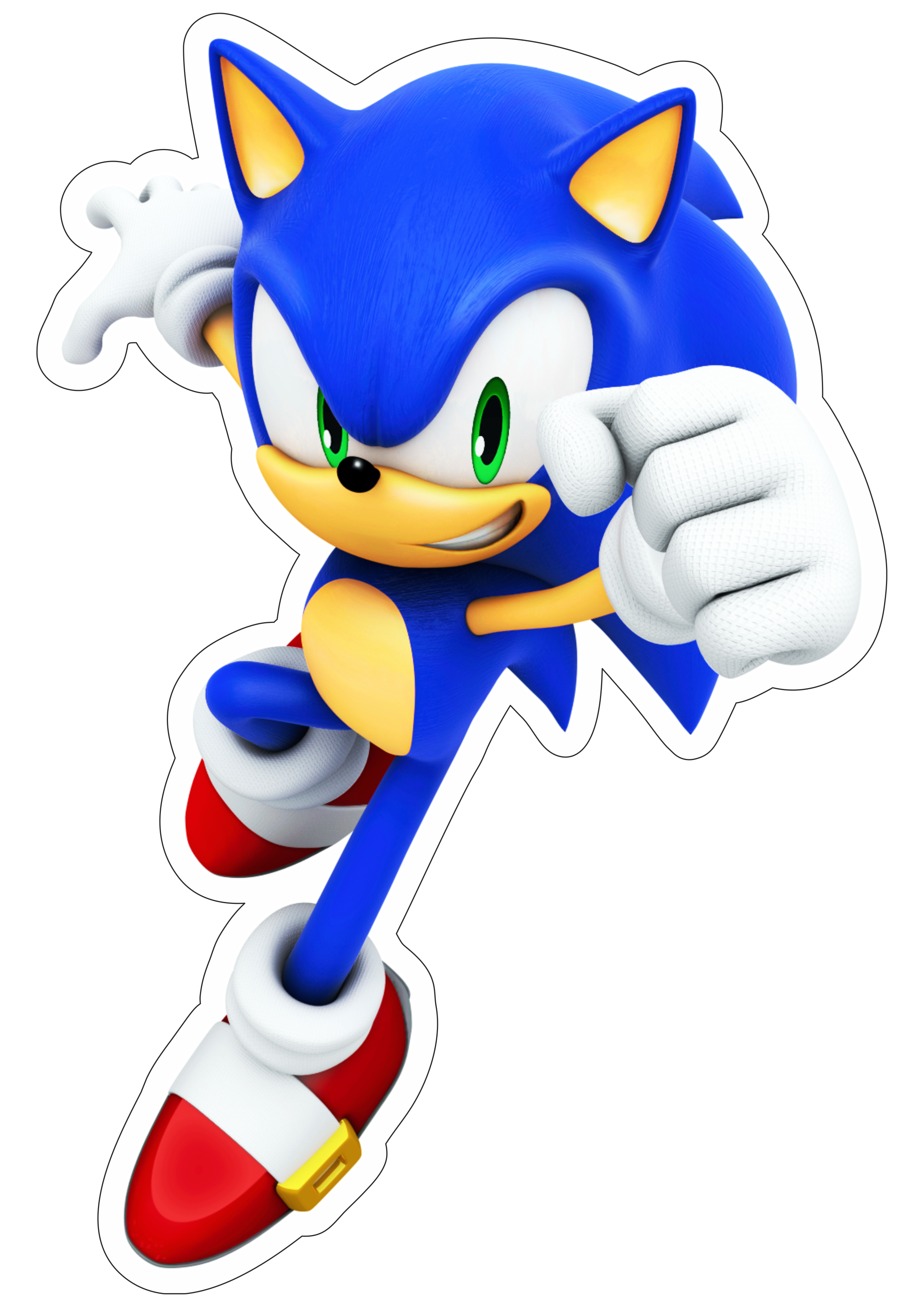 Sonic the hedgehog personagem de game aventura infantil sega imagem sem fundo com contorno artes gráficas artigos de papelaria png