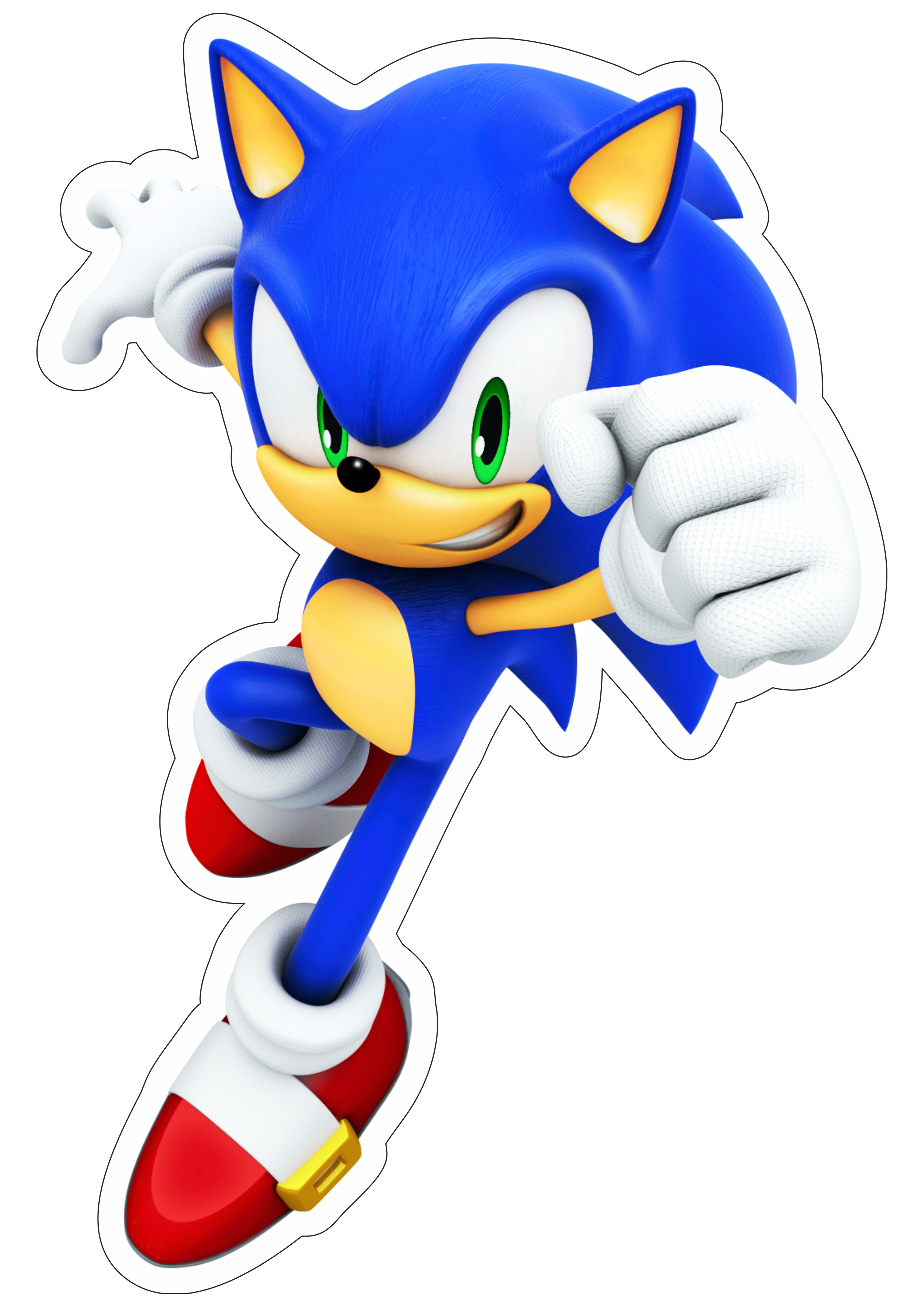 Sonic - Sonic Amarelo 7 PNG Imagens e Moldes.com.br