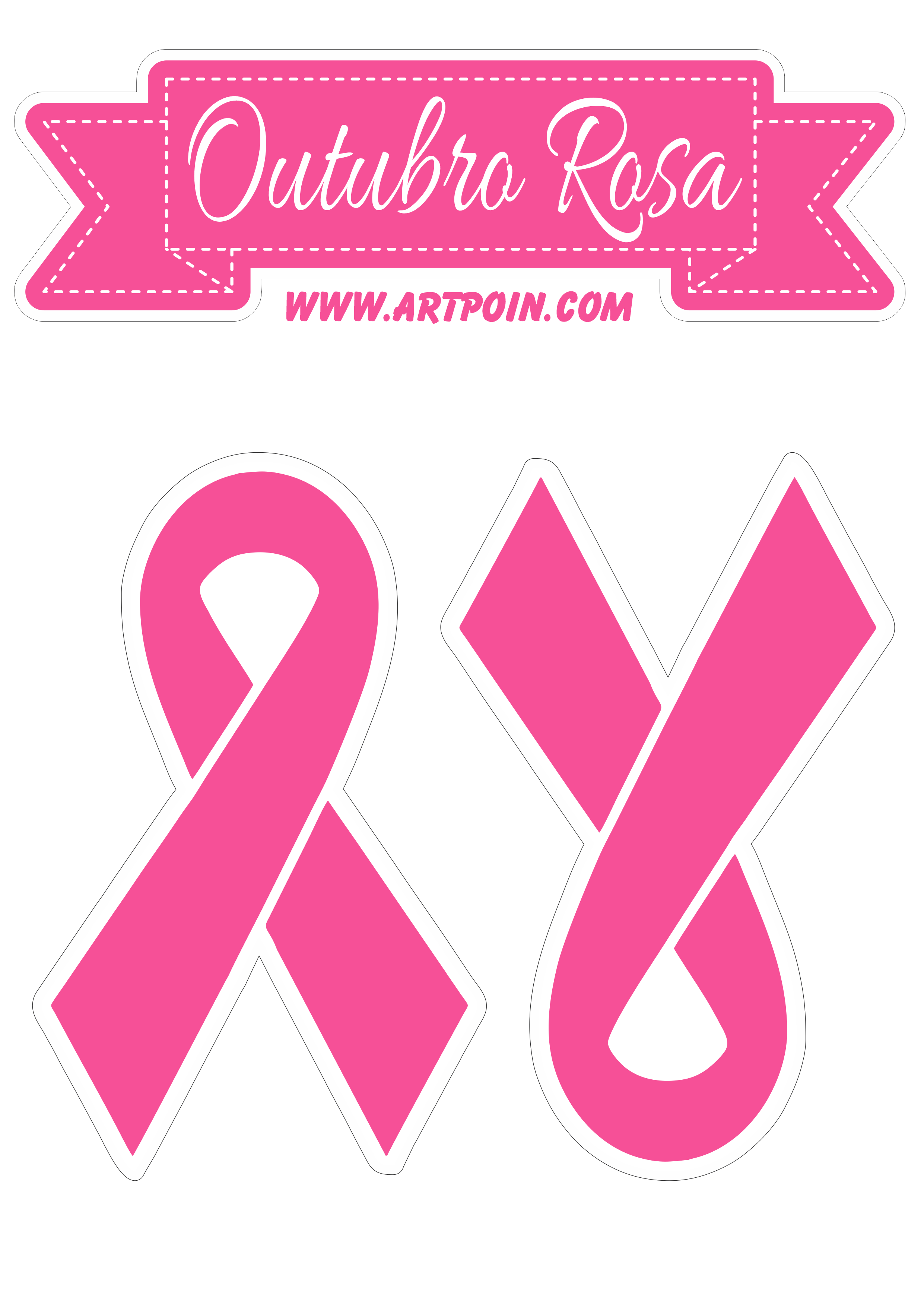 Outubro rosa Mês de prevenção ao câncer de mama design png