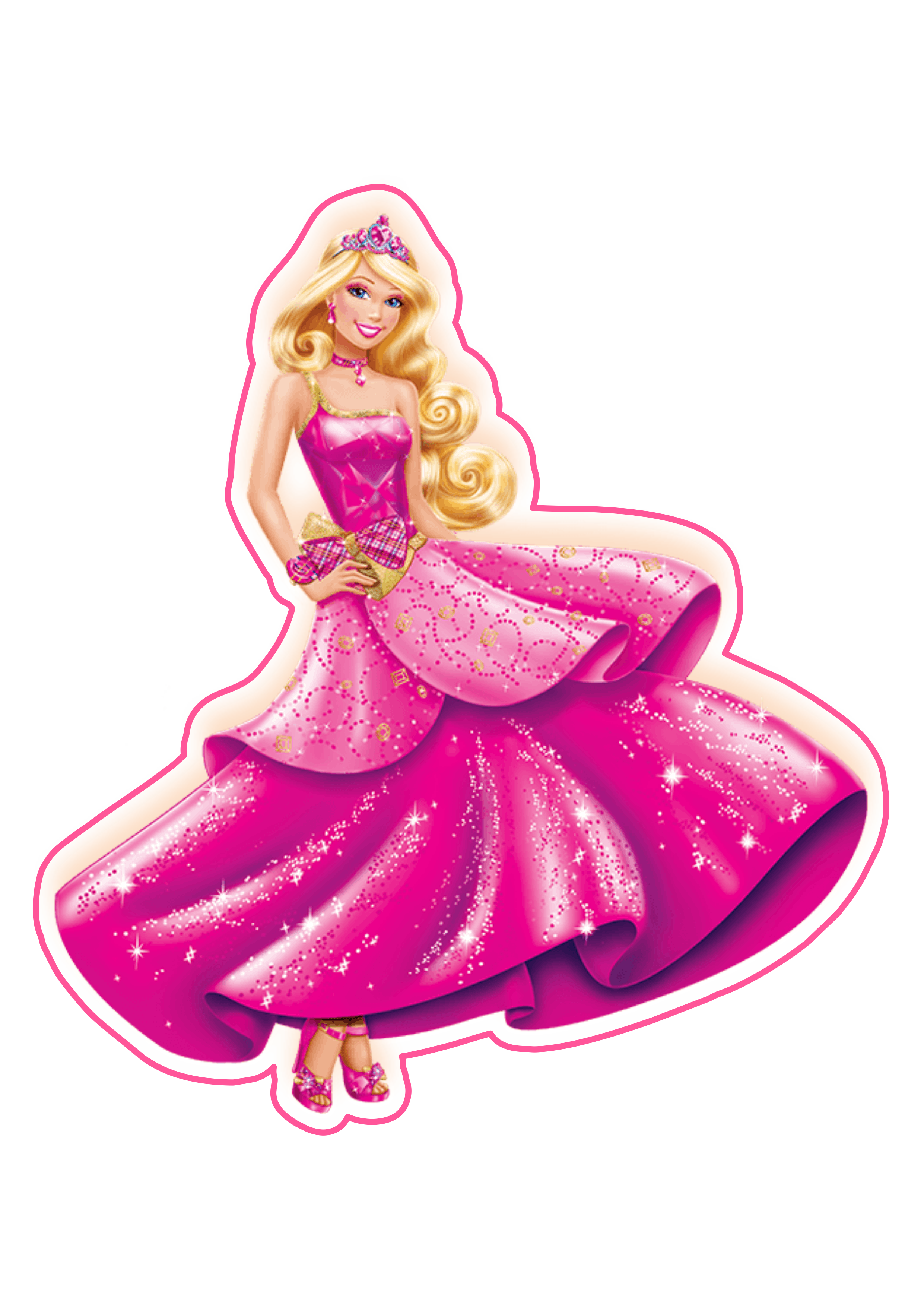 Barbie princesa personagem fictício imagem grátis fundo transparente com contorno png