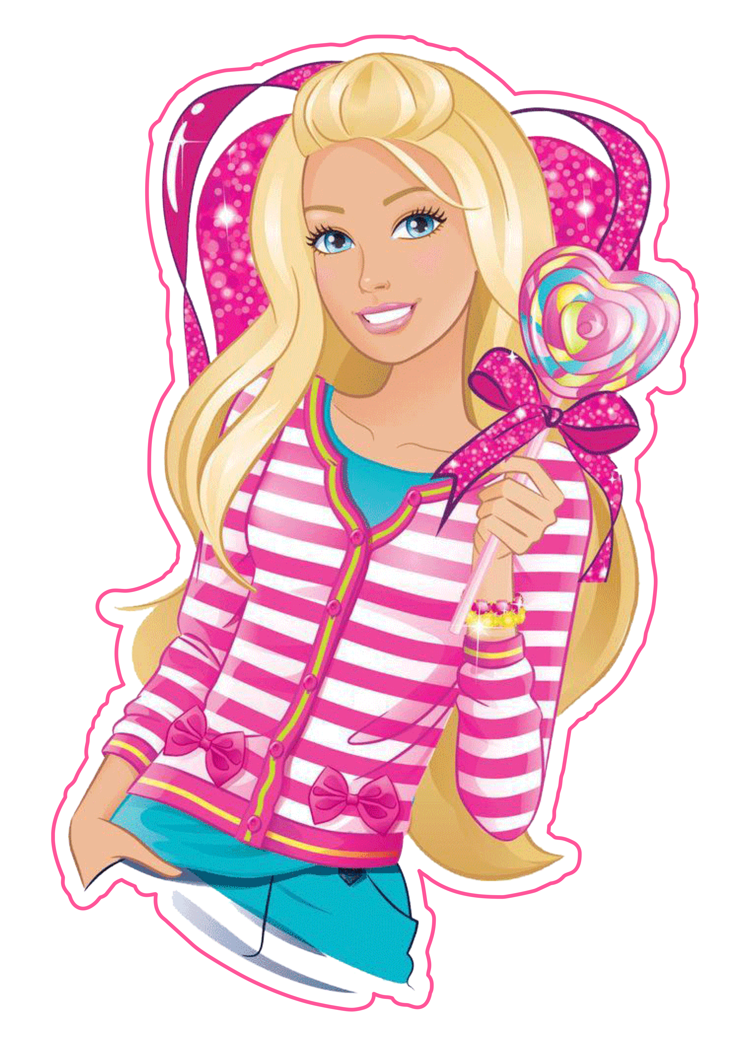 Barbie adolescente popstar personagem fictício imagem grátis fundo transparente com contorno png