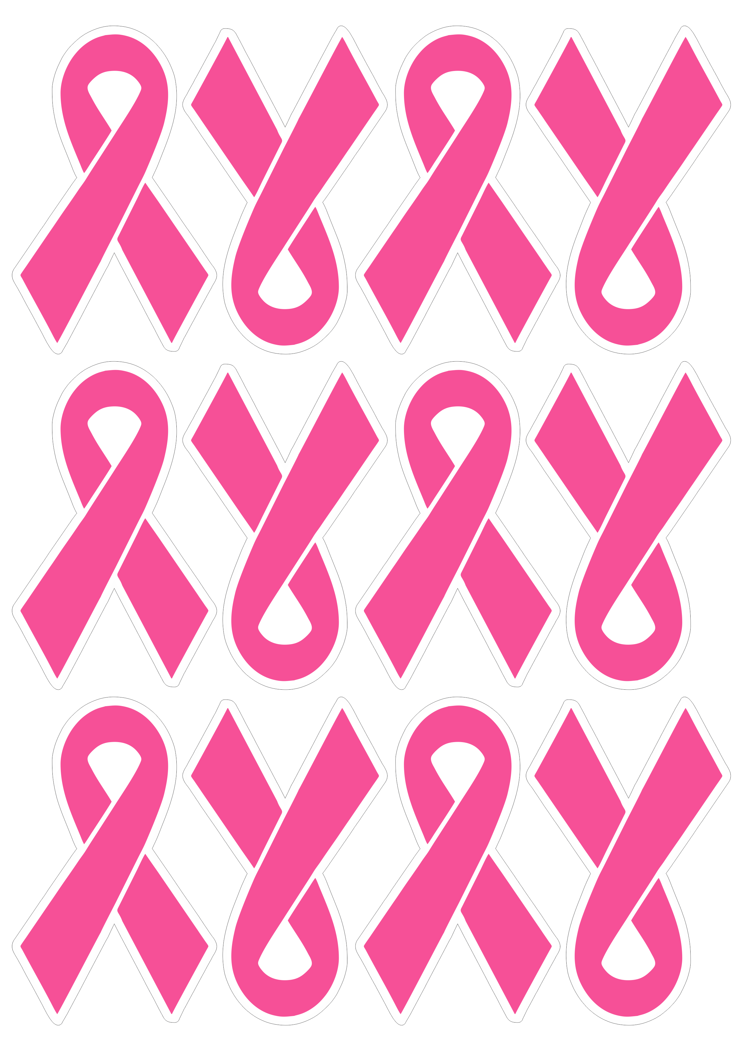 Lacinhos cor de rosa decoração outubro rosa adesivo tag sticker png