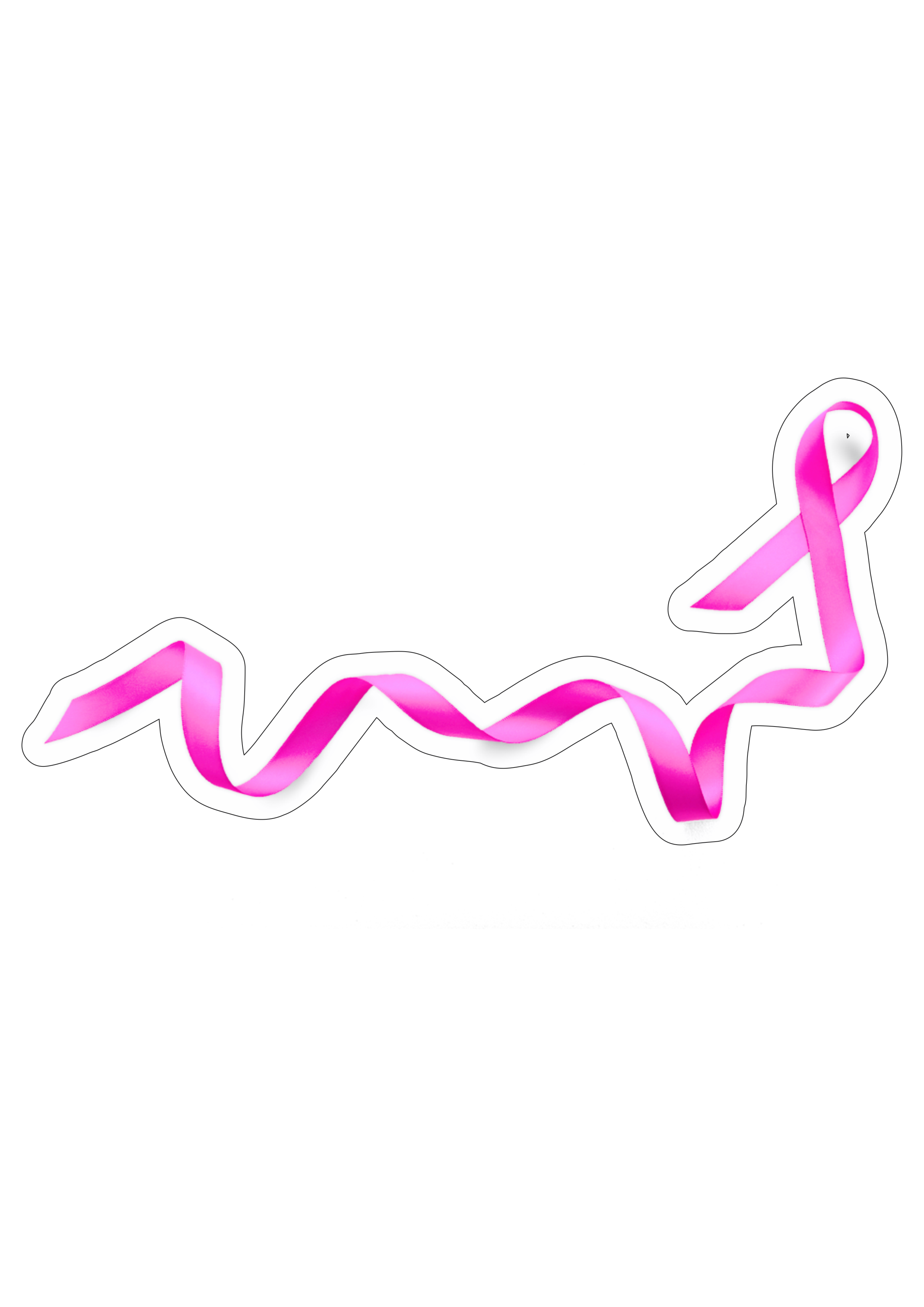 Outubro rosa mês de prevenção ao câncer de mama lacinho de fita design grátis fundo transparente com contorno png