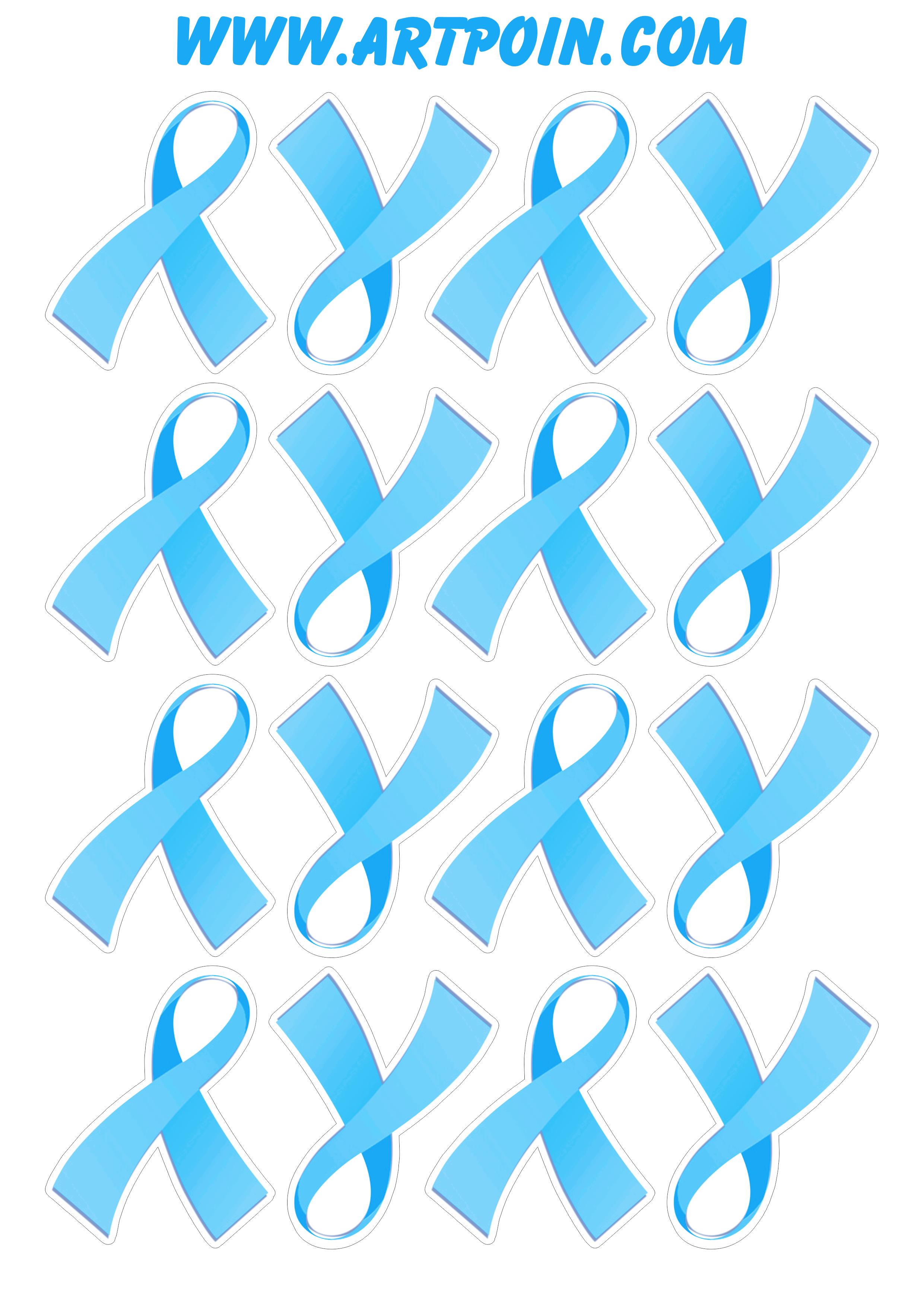 Novembro azul lacinho azul tags para decoração artigos de papelaria png