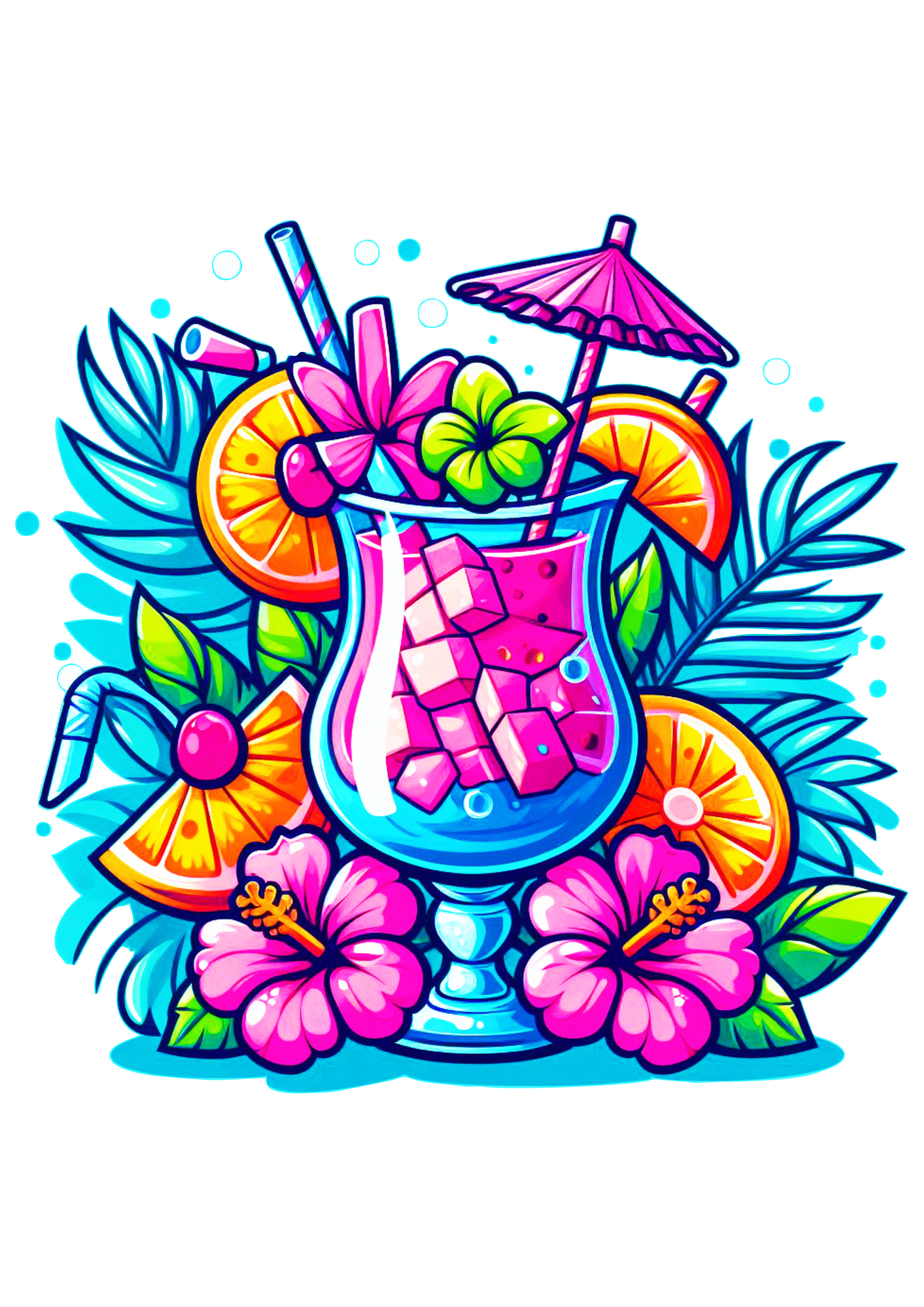 Drink tardezinha ilustração colorida imagem fundo transparente png