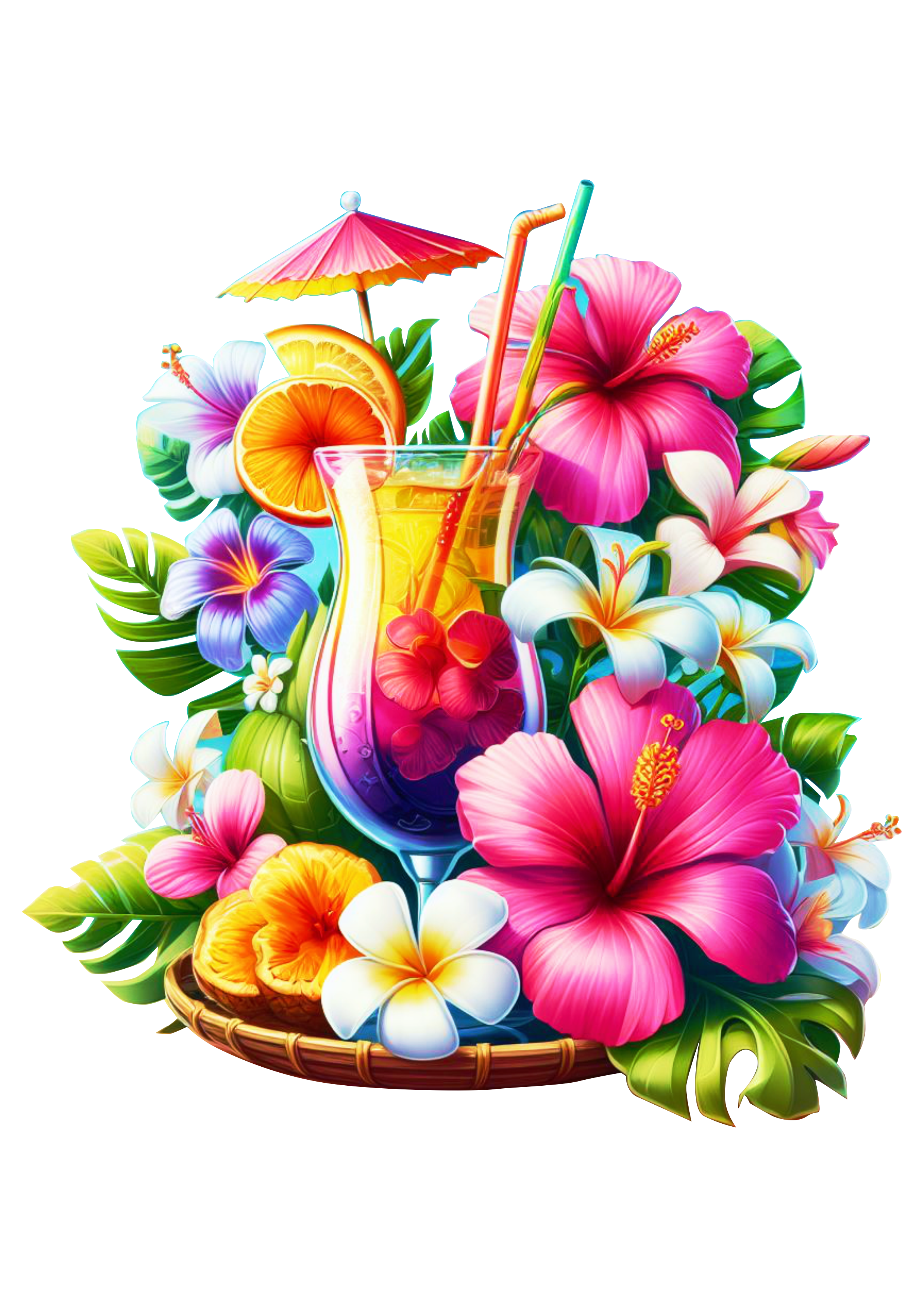 Drink tropical florido tardezinha png