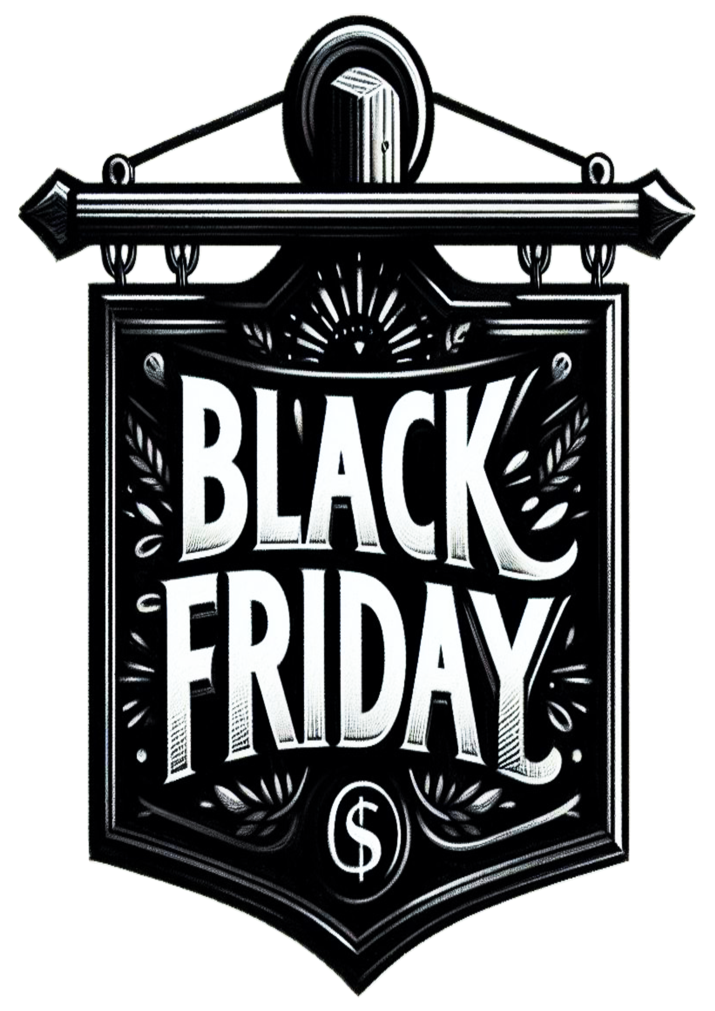 Black Friday placa para artes gráficas de lojas variadas png