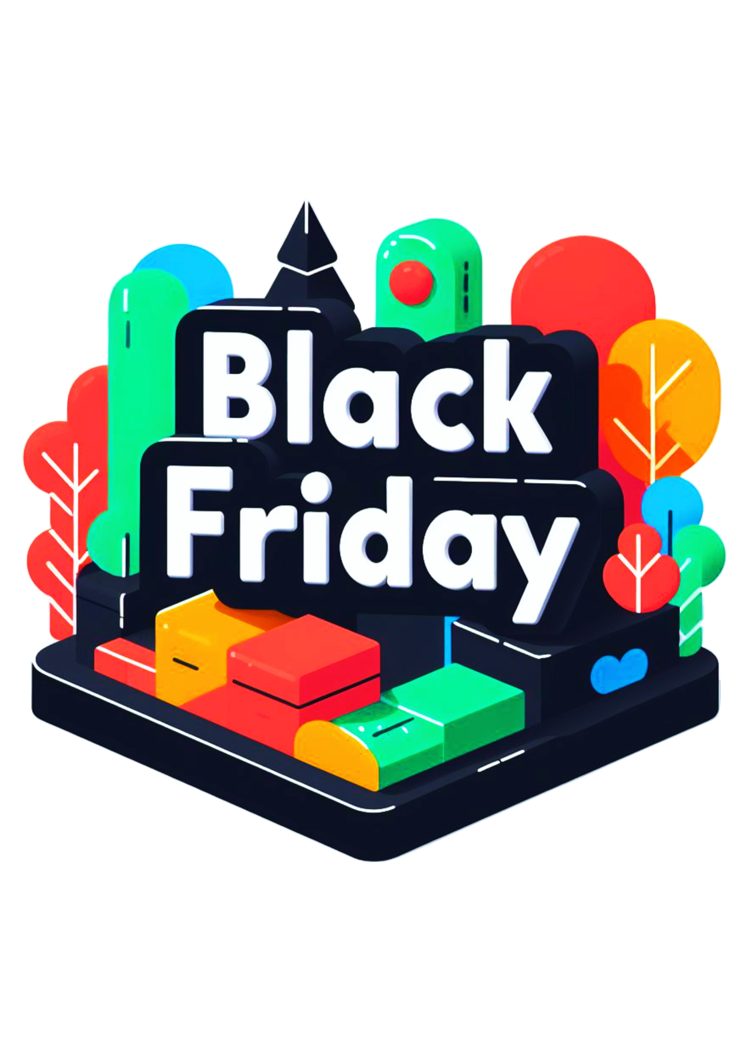 Black Friday logomarca icon artes gráficas para cartões banners e cartazes png