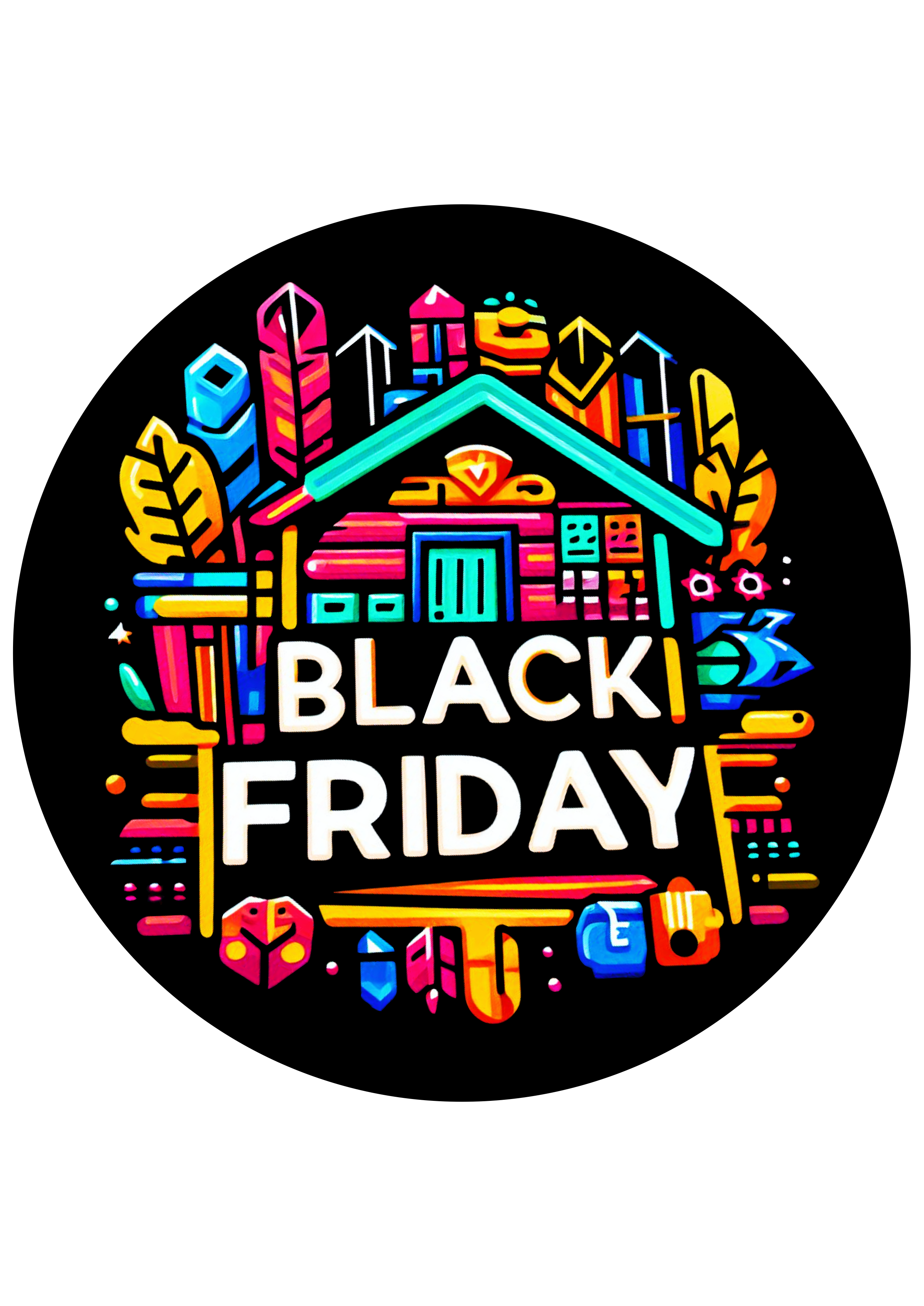 Black Friday tags para decoração design artes gráficas free logomarca adesivo tag redonda png