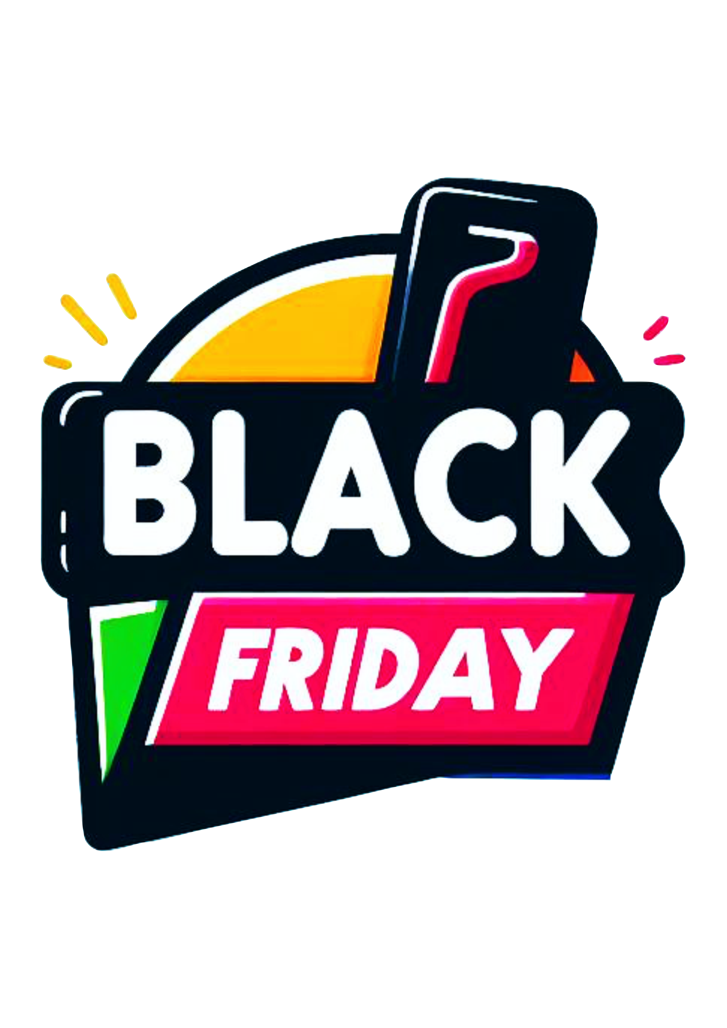 Black Friday logomarca para promoções de loja online png