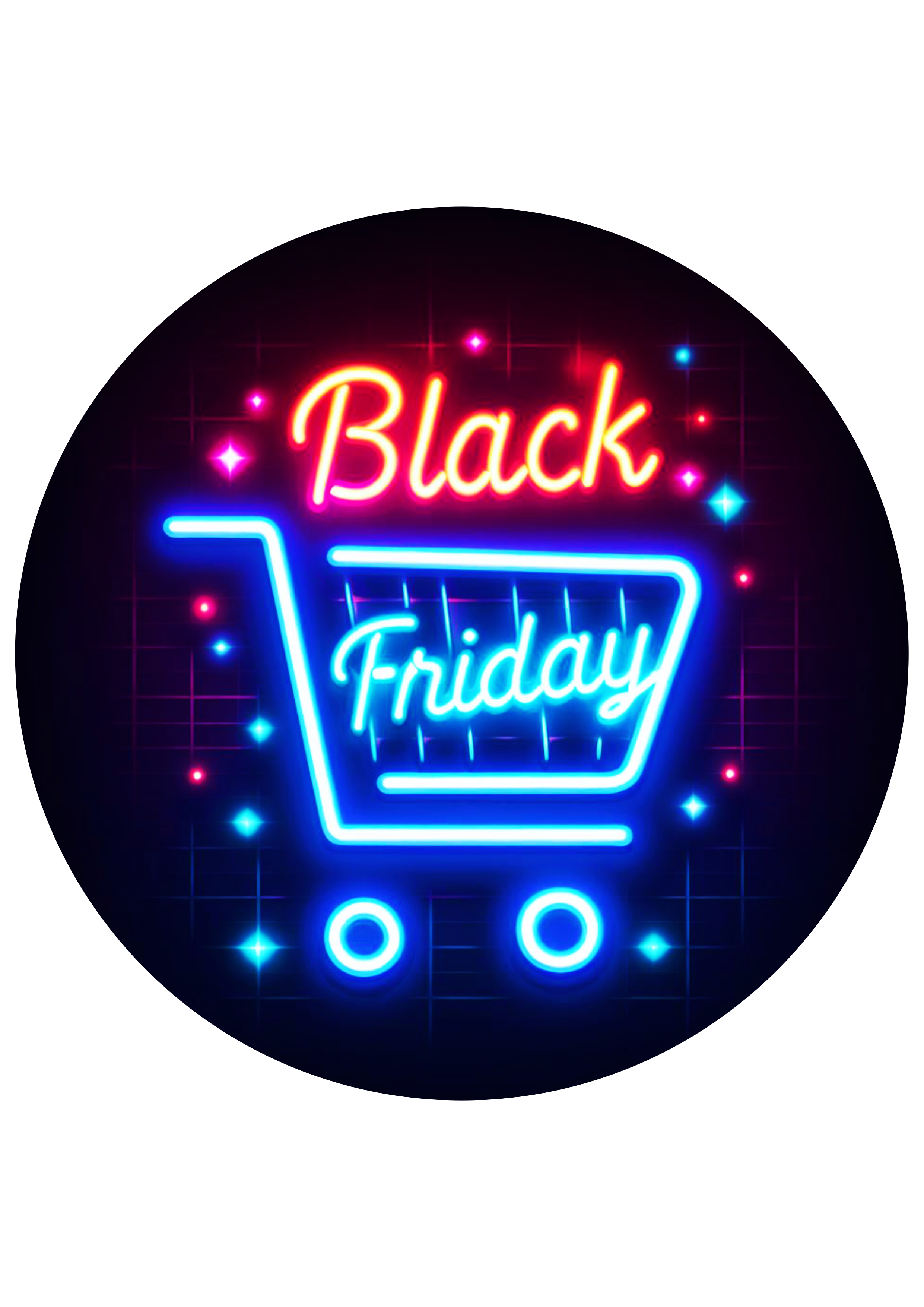 Black Friday logomarca para promoções de loja online carrinho de compras png