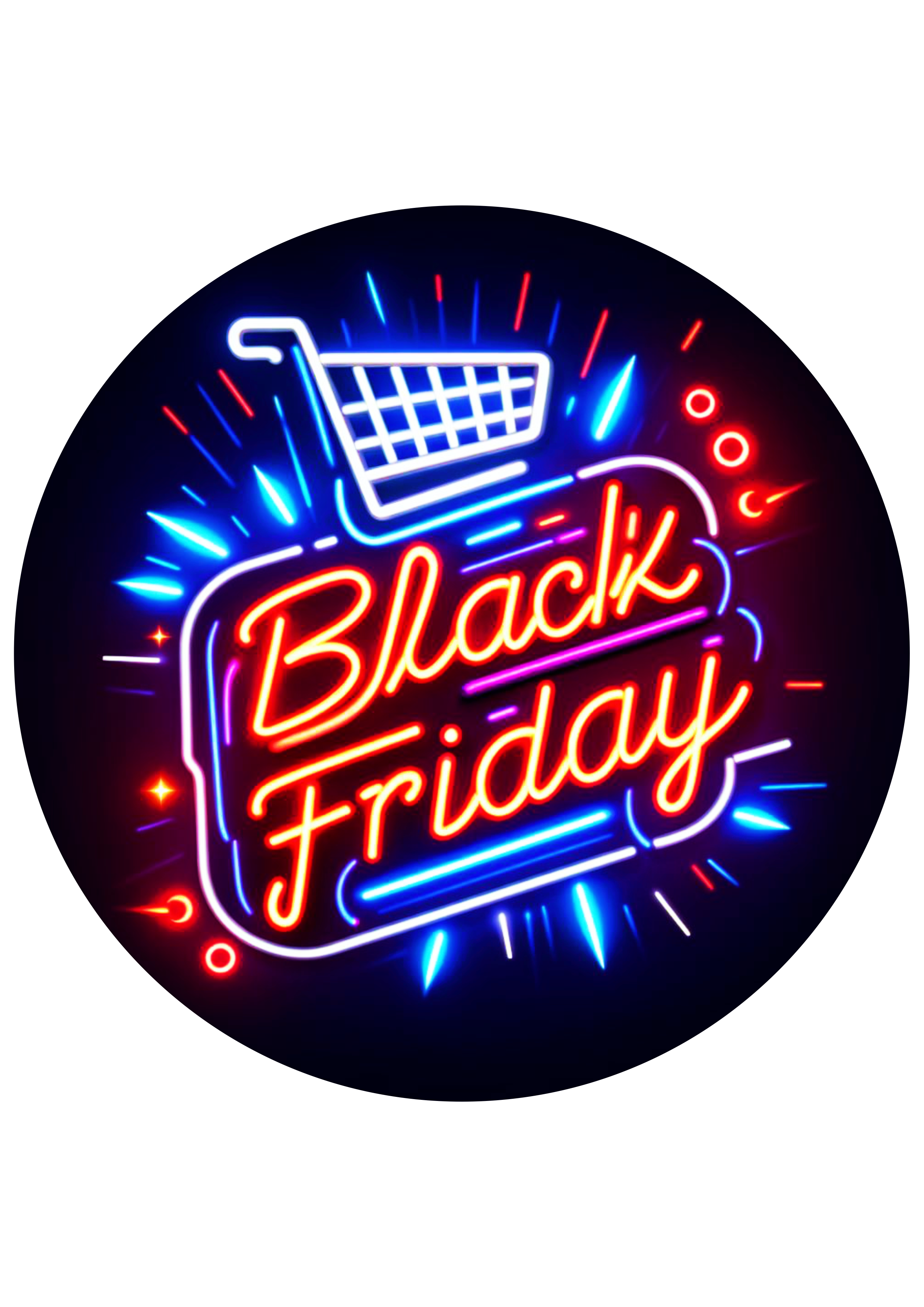 Black Friday logomarca para promoções carrinho de compras design png