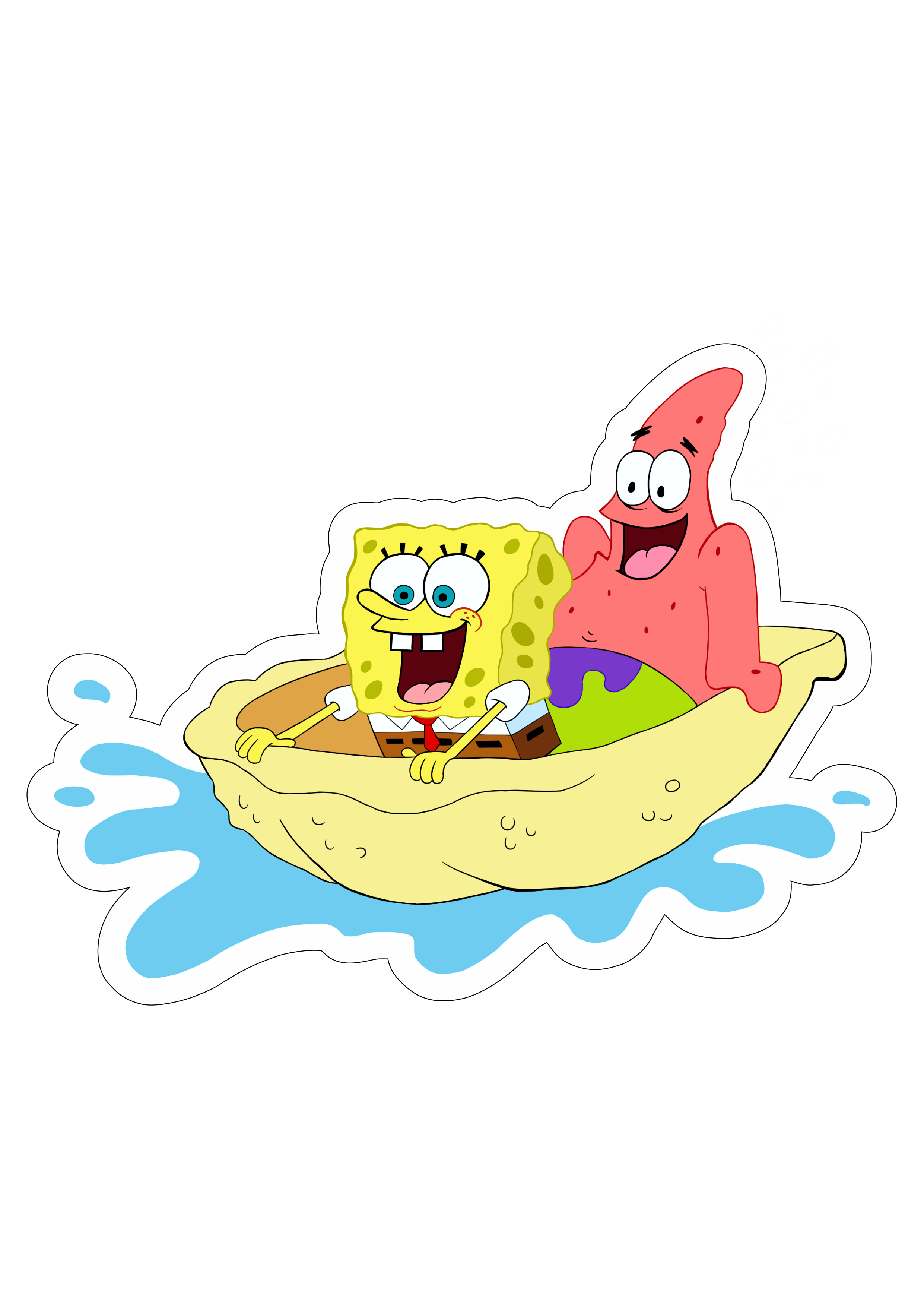 Bob esponja calça quadrada e Patrick estrela brincando na água desenho Nickelodeon png