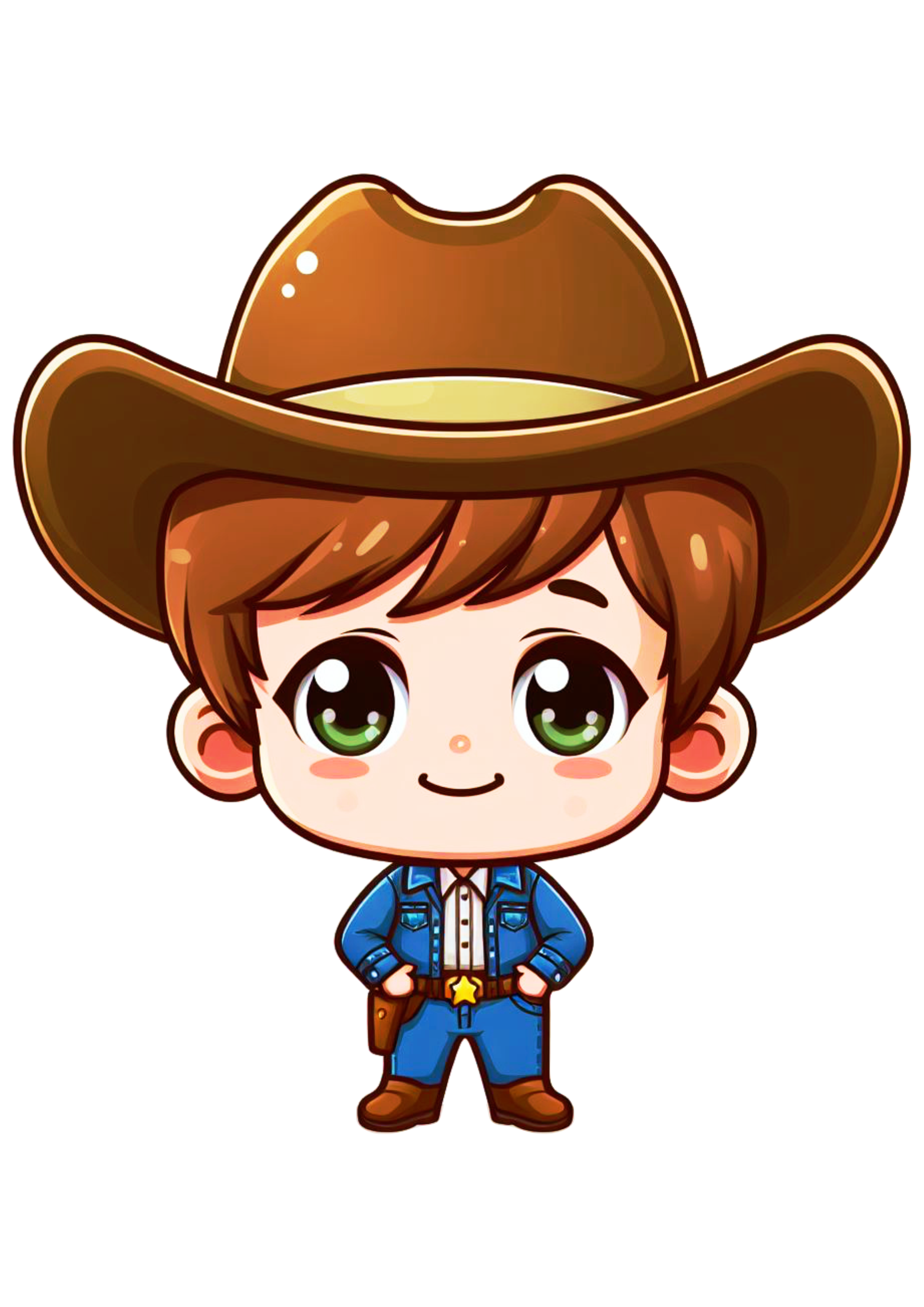 Cowboy desenho simples menino fantasiado vaqueiro png