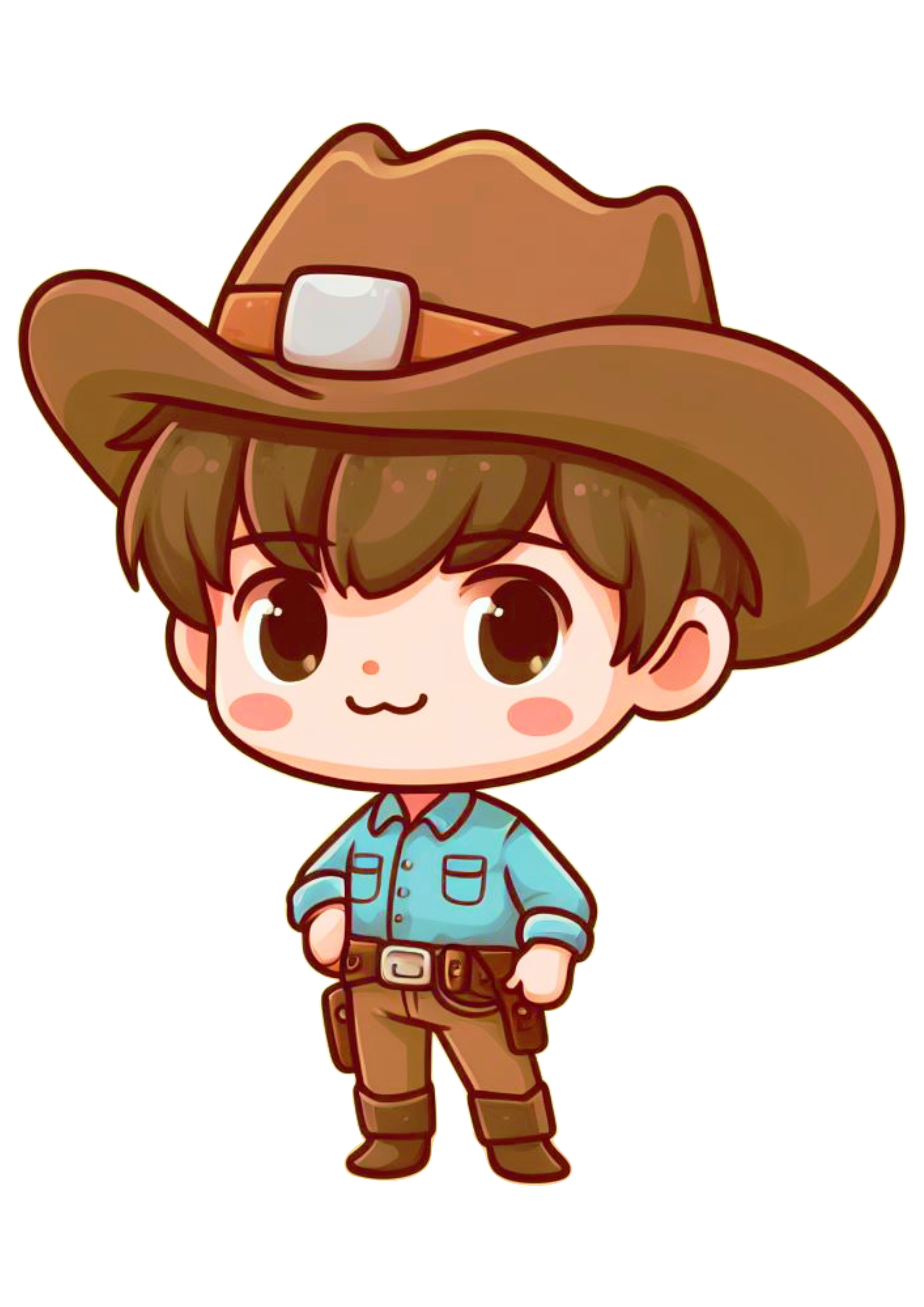 Cowboy desenho simples menino fantasiado vaqueiro design png