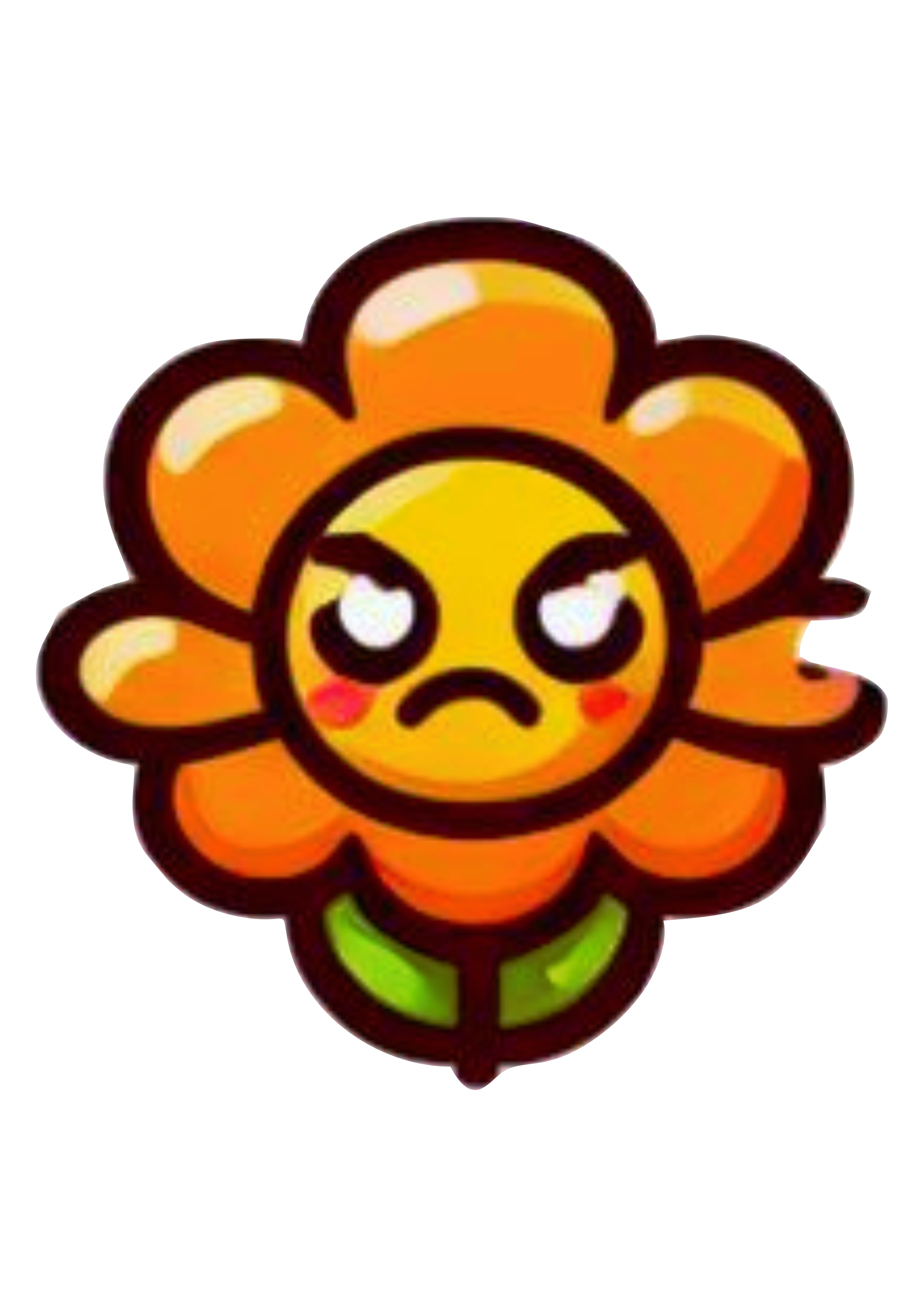 Emoji whatsapp florzinha brava desenho simples jardim encantado imagem sem fundo png