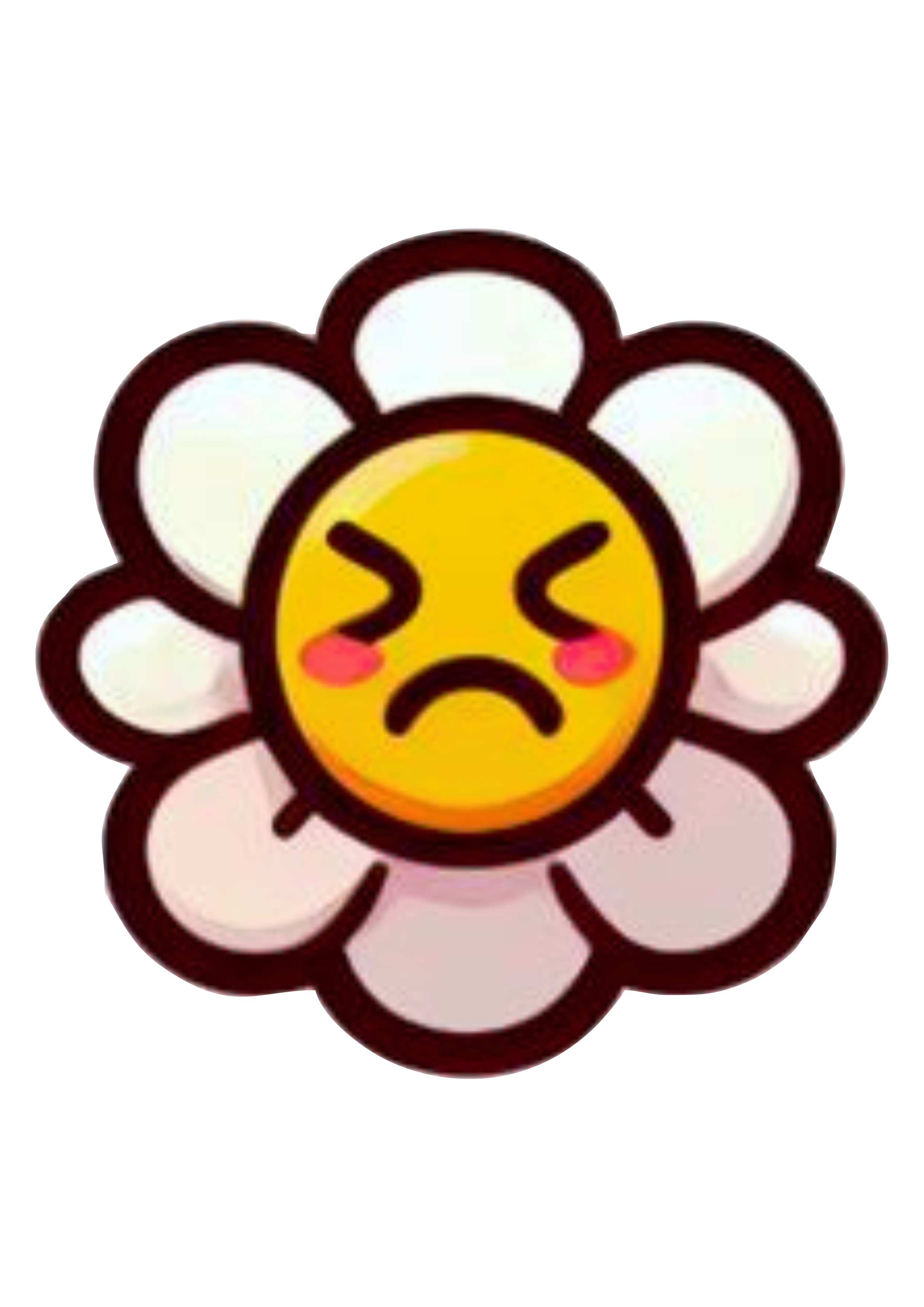 Emoji whatsapp florzinha desenho simples jardim encantado imagem fundo transparente pack de imagens png