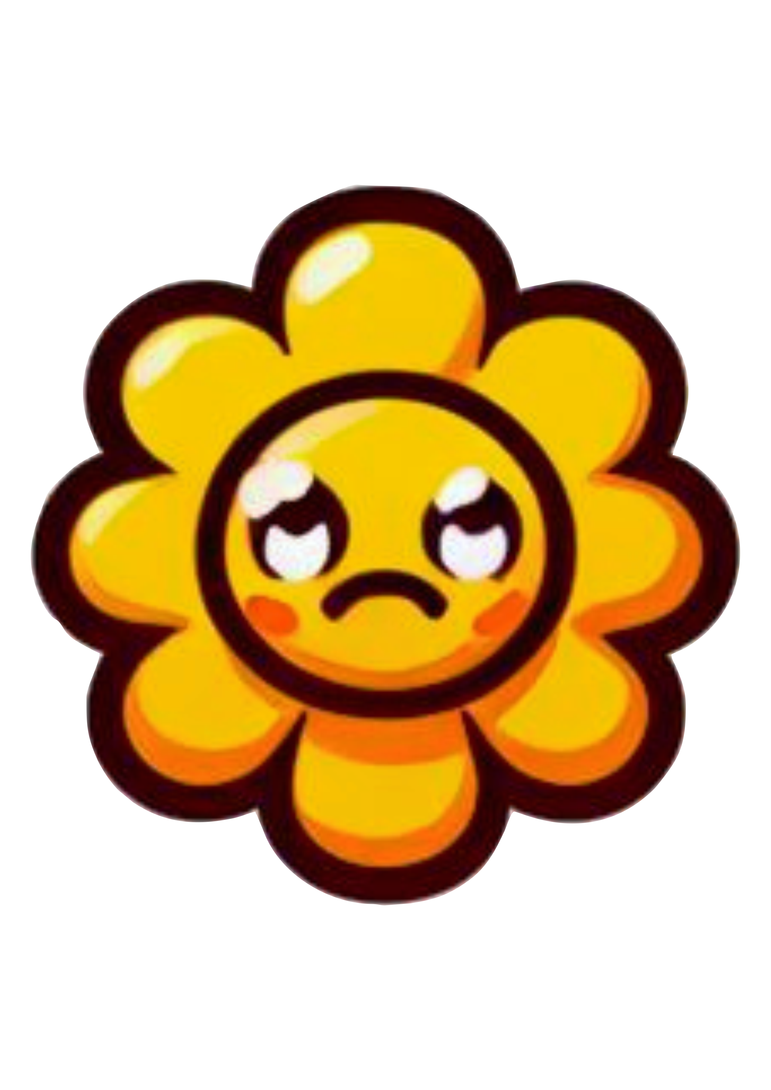 Florzinha triste desenho emoji whatsapp png