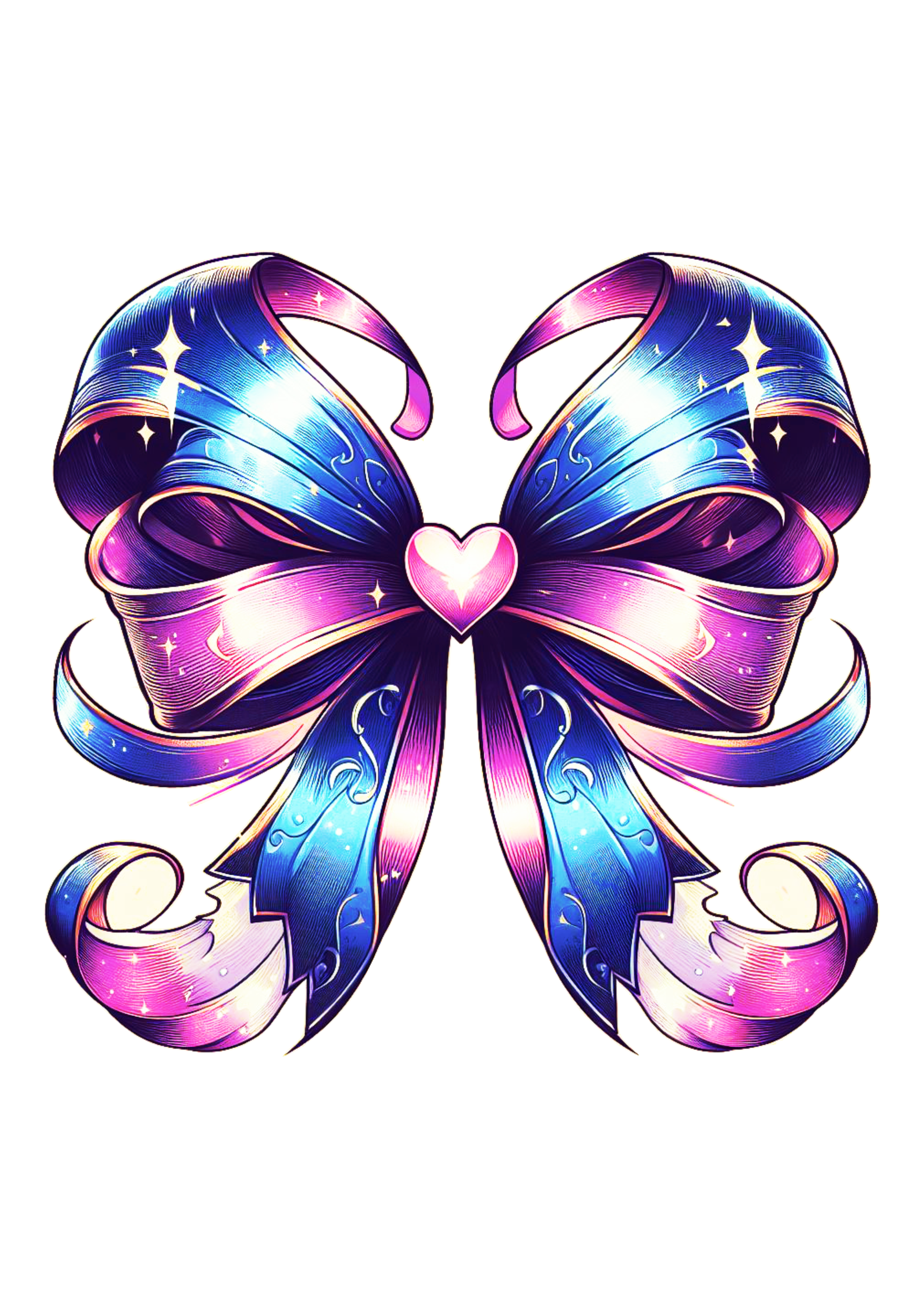 Lacinho lilás em formato de coração design decoração artes gráficas png