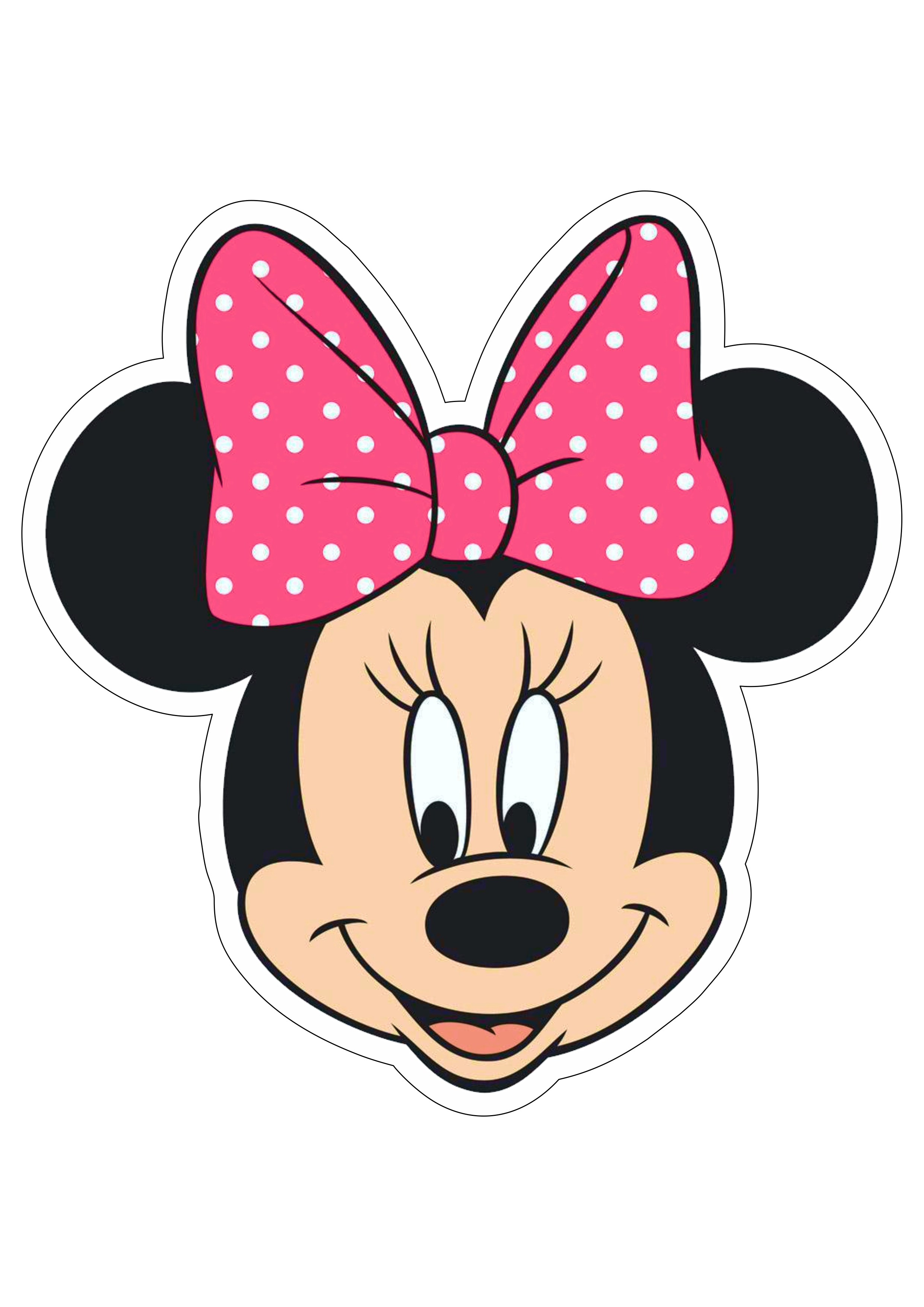 Minnie Mouse cabeça com lacinho rosa png