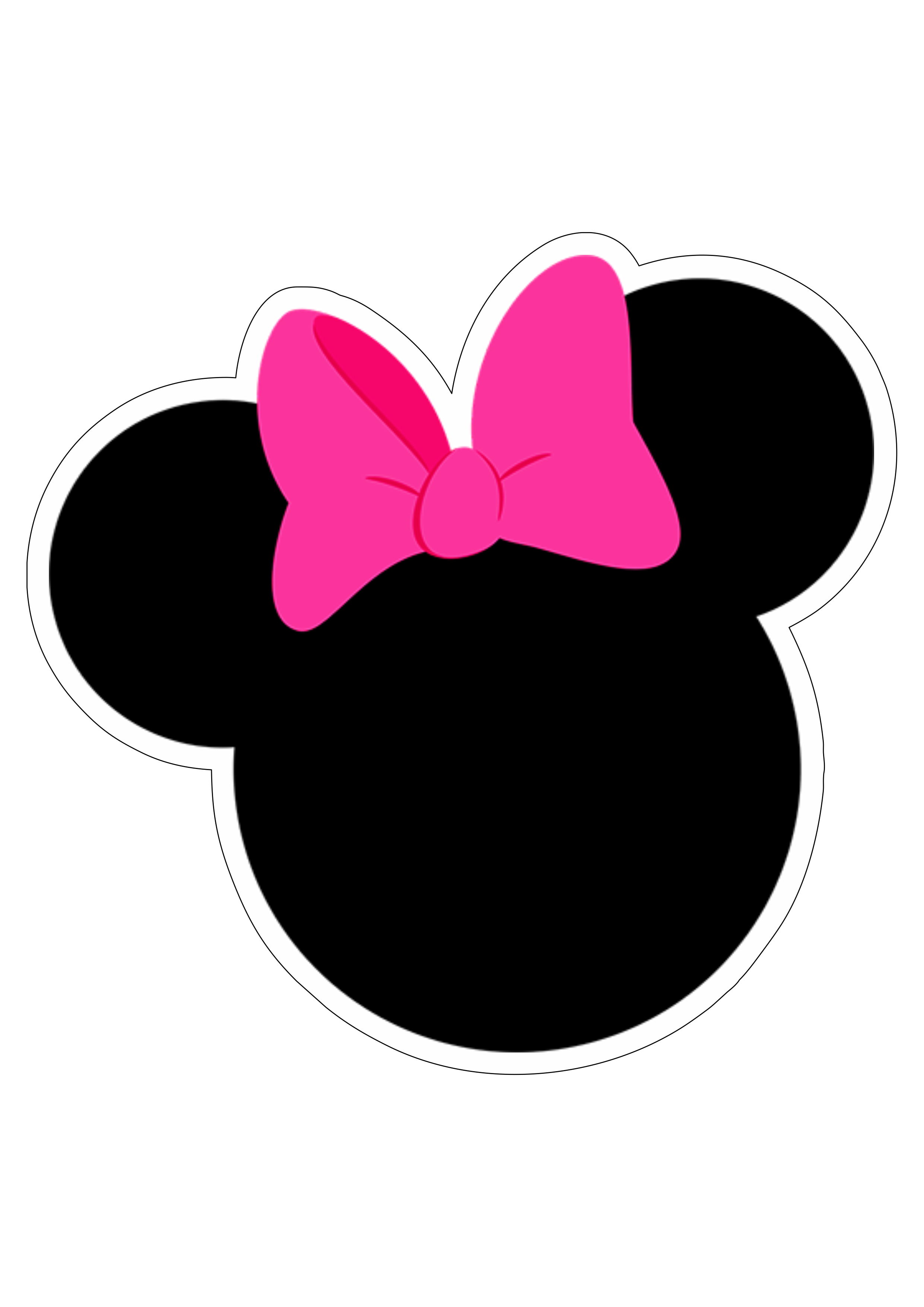 Minnie Mouse cabeça com lacinho rosa png