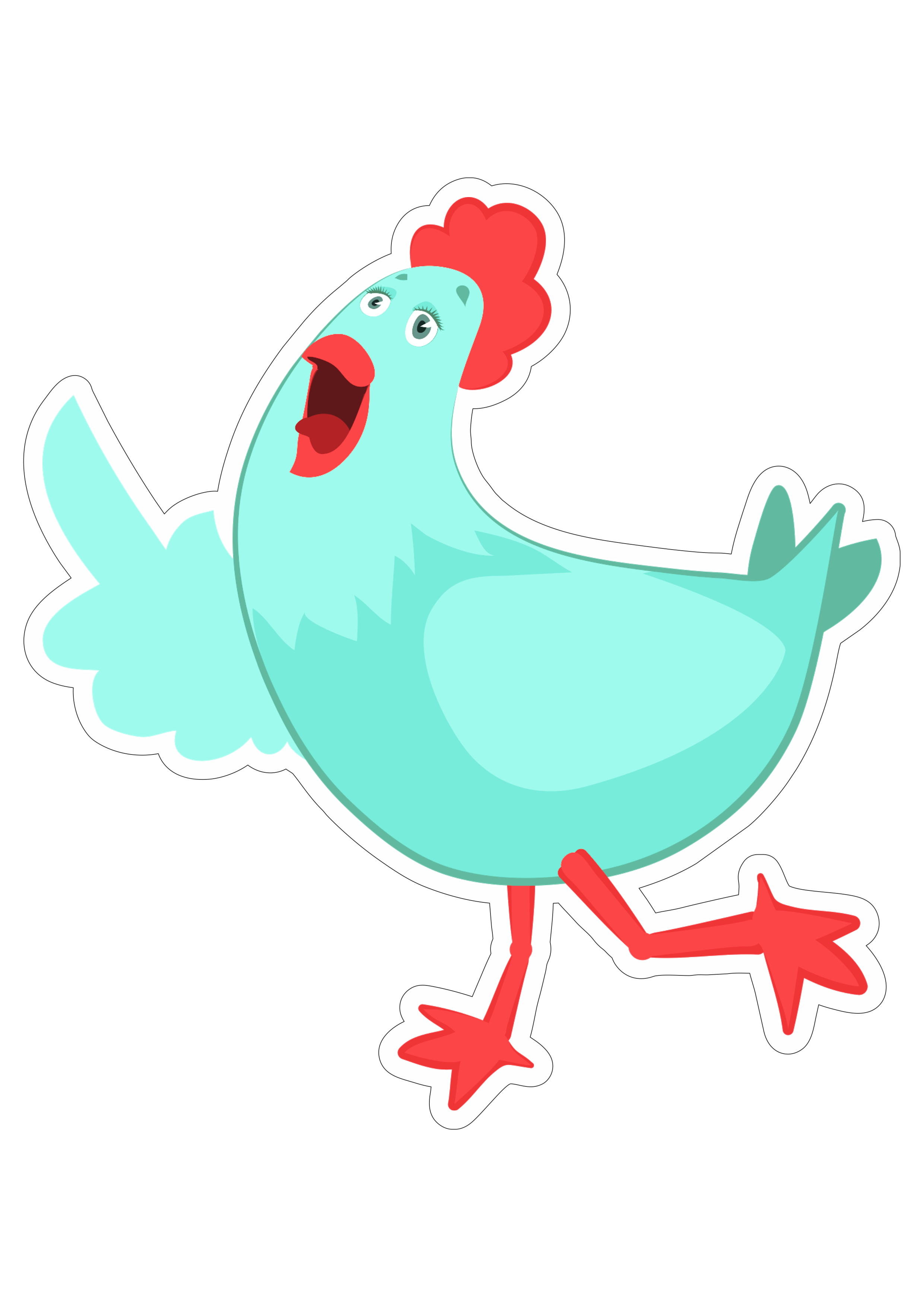 Mundo bita galinha azul desenho infantil musical youtube fundo transparente com contorno png