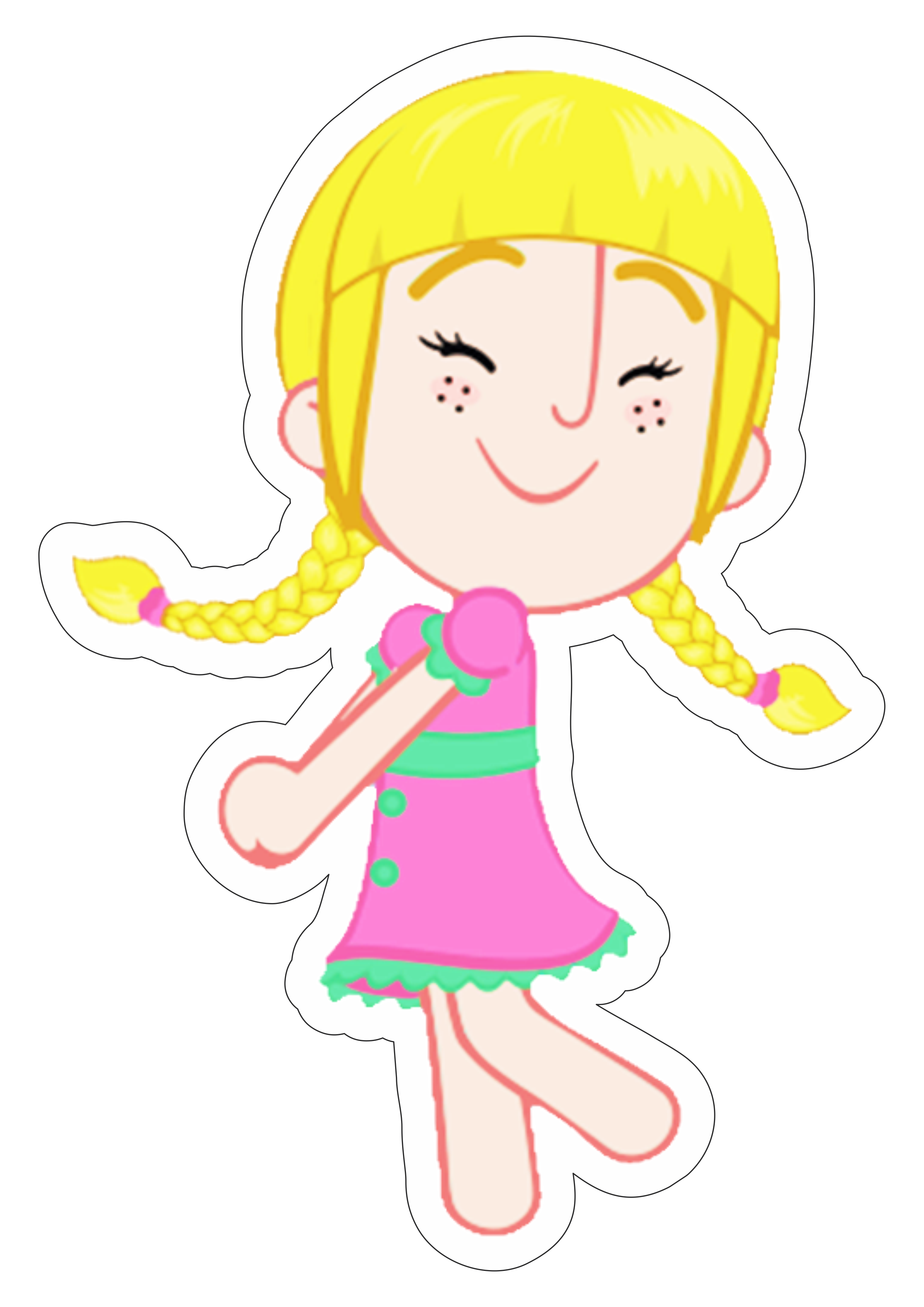 Mundo Bita menina loirinha de trancinhas desenho animado musical youtube png