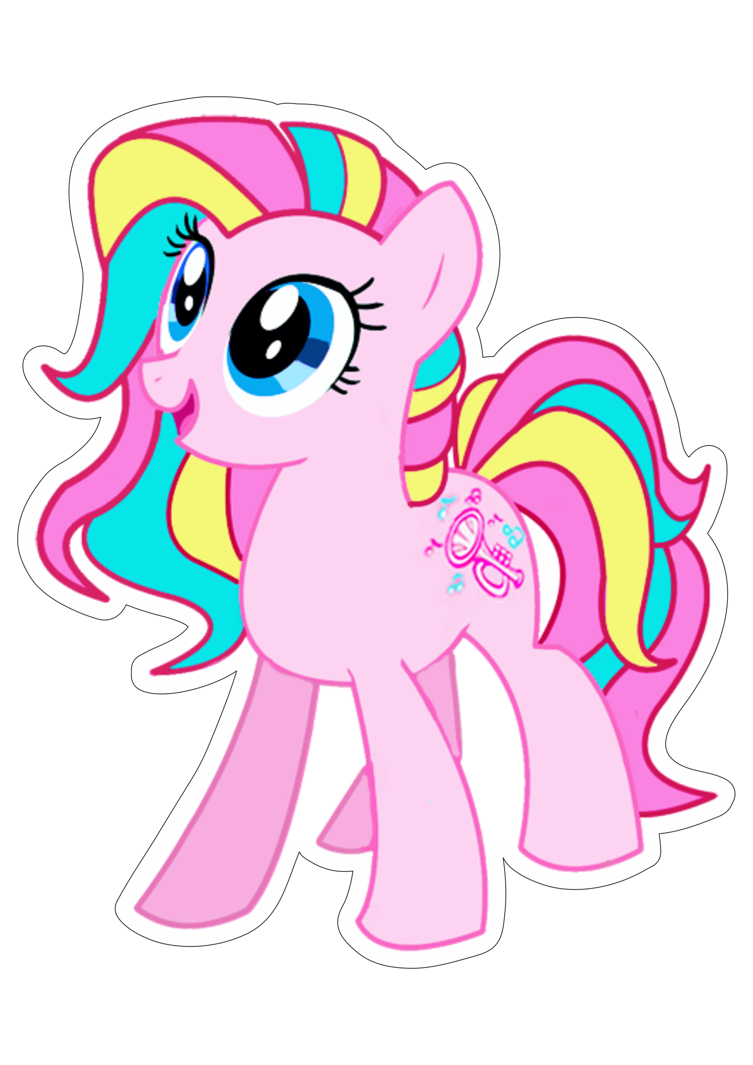 My little pony cavalinho rosa colorido png