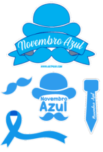 Laço fita novembro azul realista png com sombra para usar em campanhas  voltadas à Saúde Masculina câncer de Próstata Stock Photo