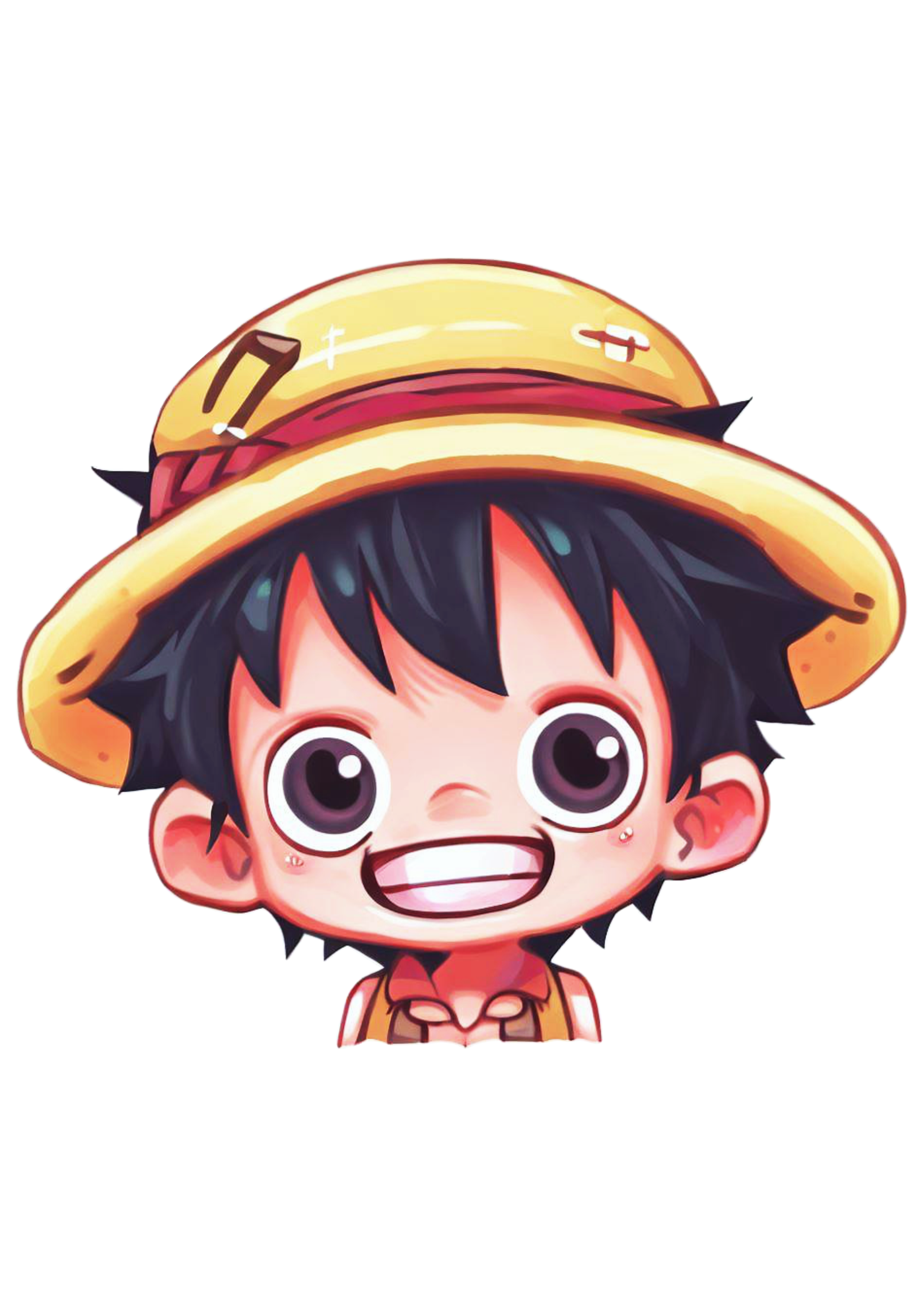 One piece Luffy desenho cute chibi png