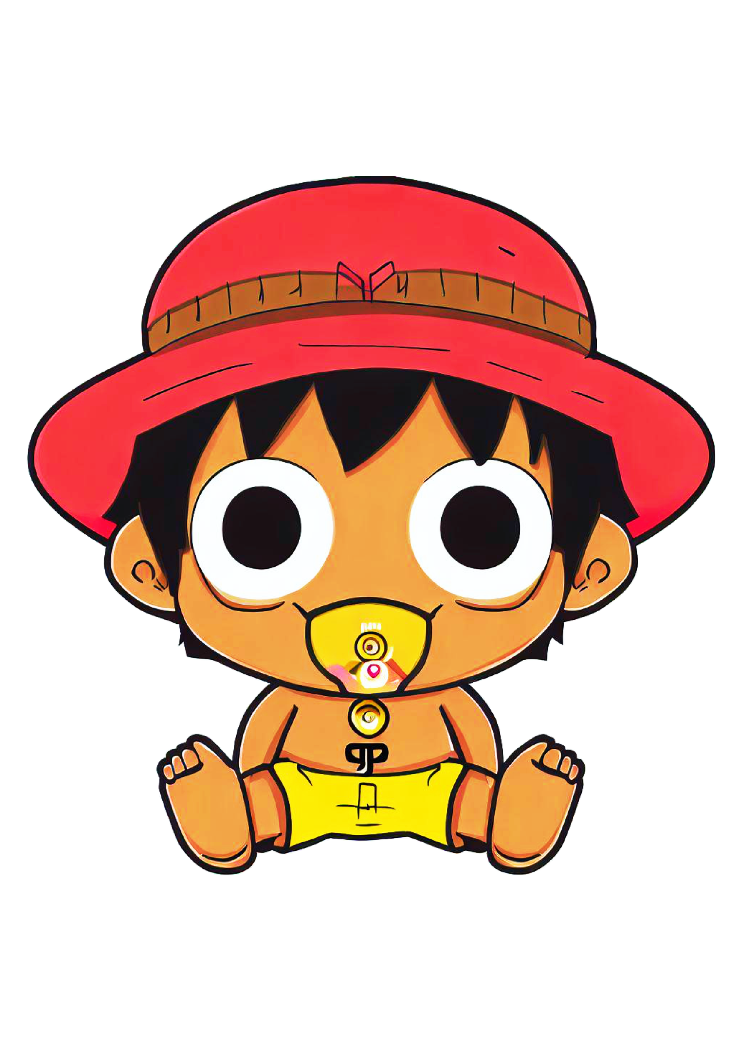 One piece Luffy desenho cute chibi png