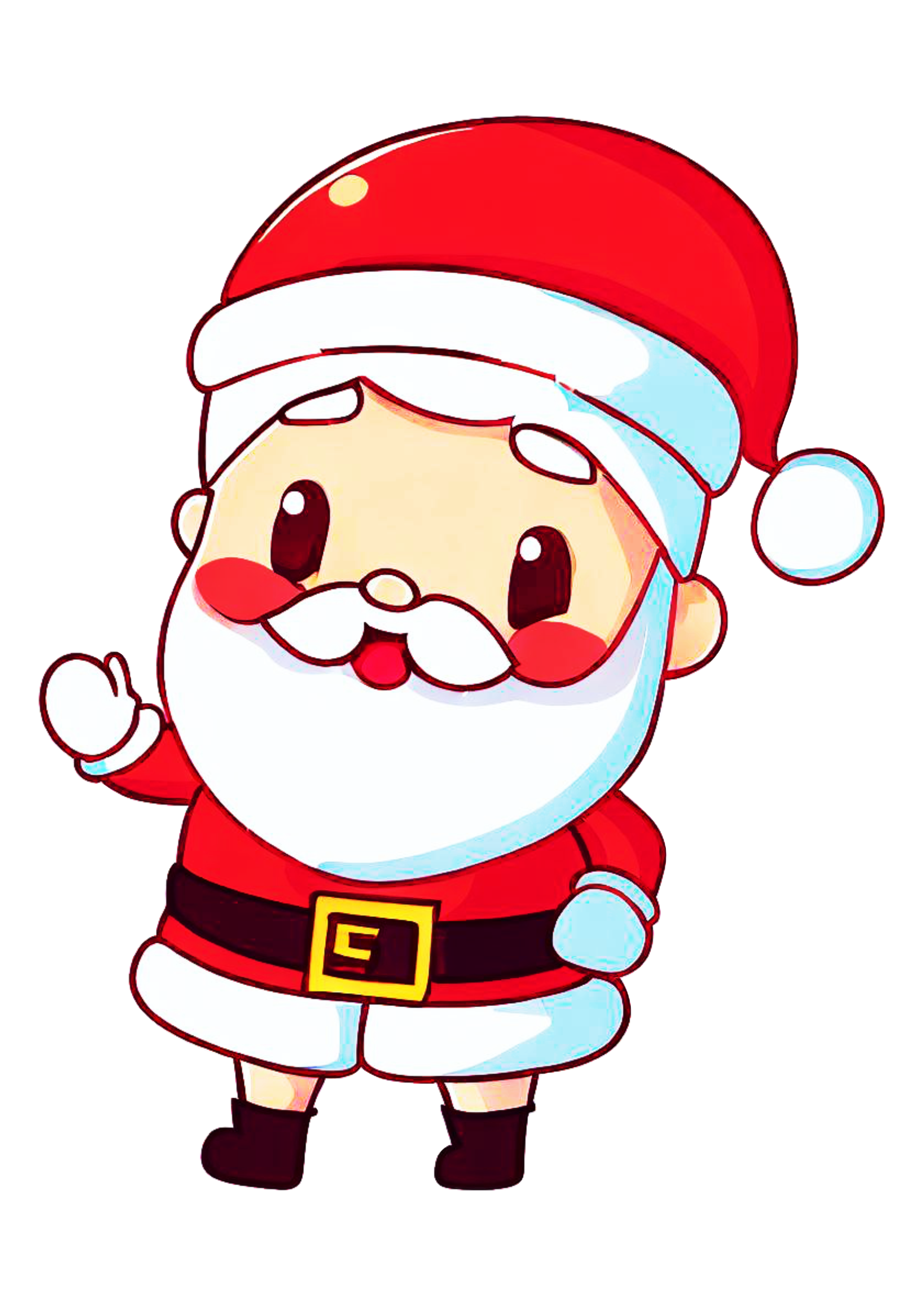 Natal imagens decorativas papai noel cute fofinho desenhos natalinos tchauzinho png