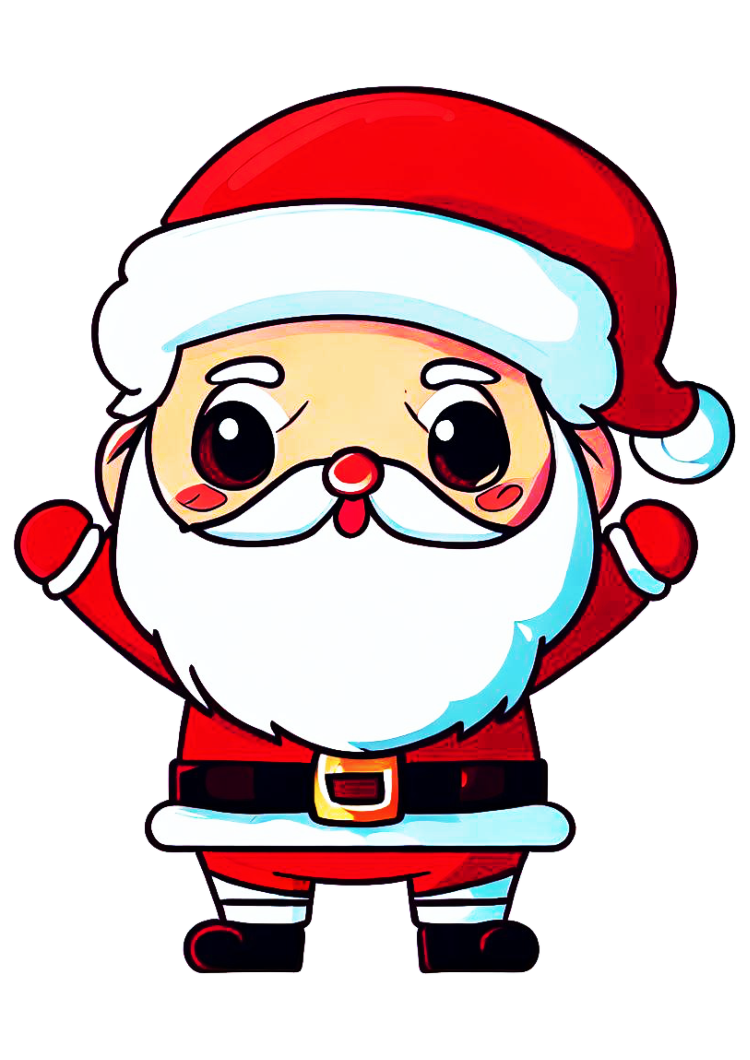 Natal imagens decorativas papai noel grande cute fofinho desenhos natalinos feriado fim de ano pack de imagens png