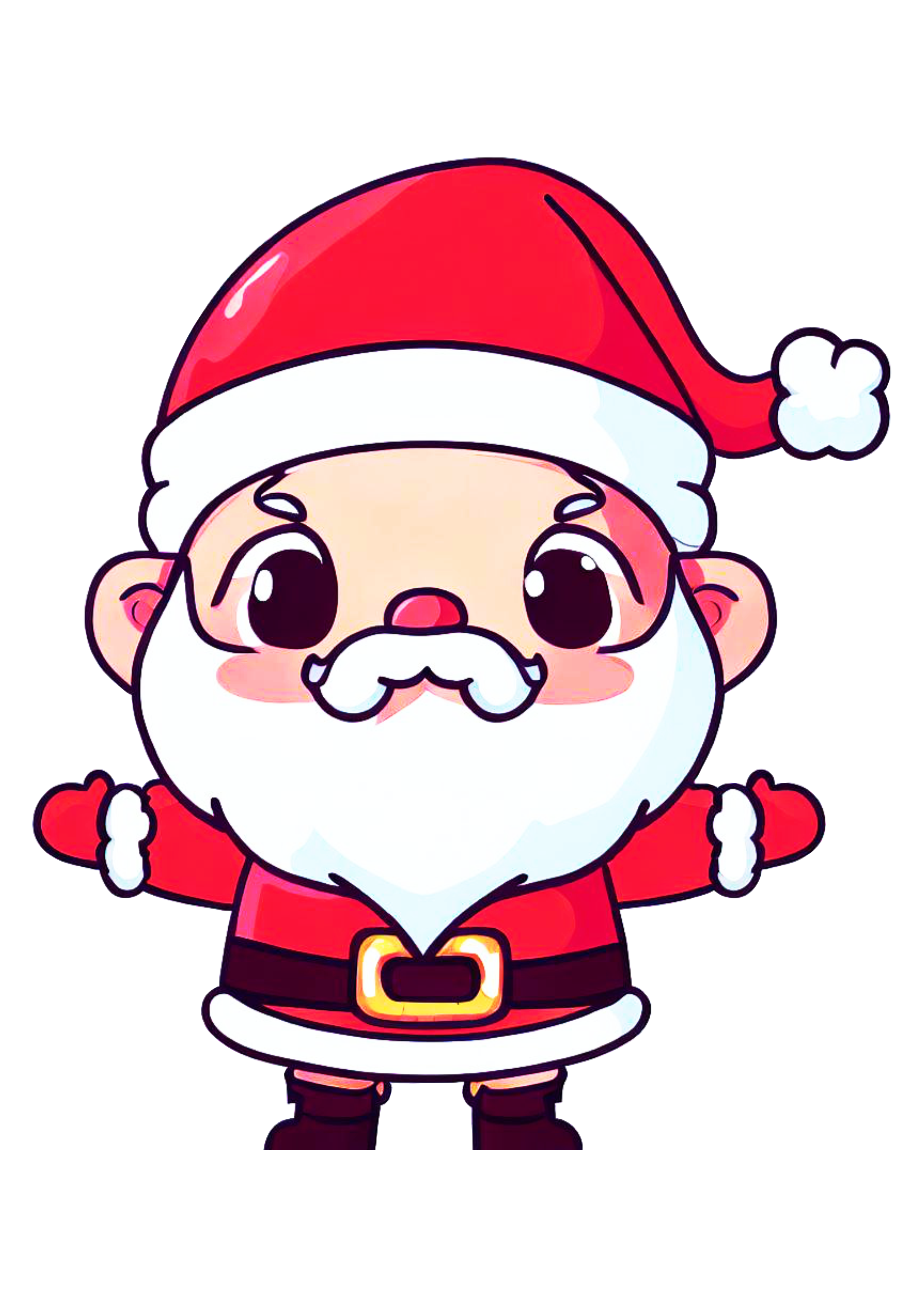 Papai Noel desenho fofinho decoração png