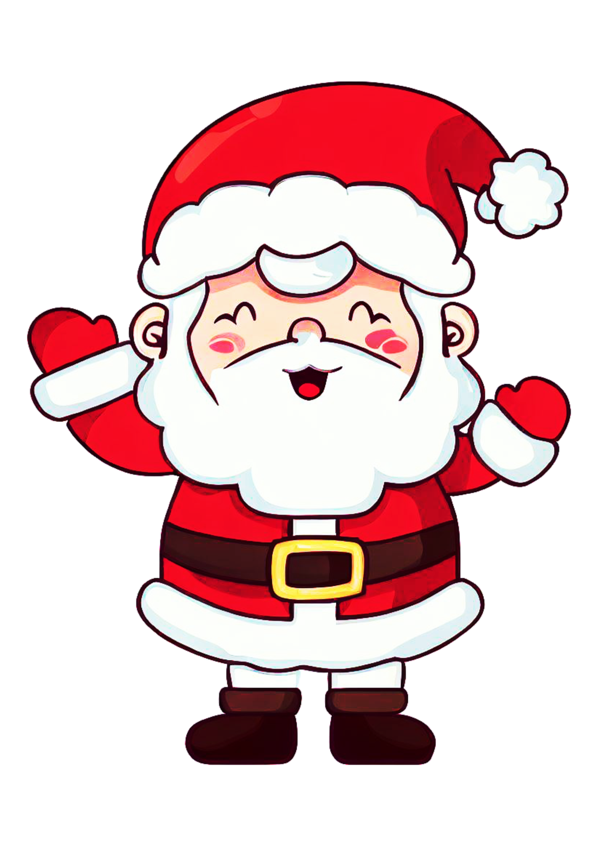 Natal imagens decorativas papai noel cute fofinho desenhos natalinos santa claus vetor png