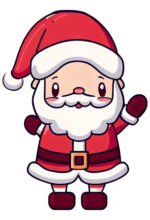 Papai Noel desenhos animados kawaii imagem vetorial de