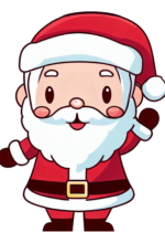 Papai Noel desenhos animados kawaii imagem vetorial de