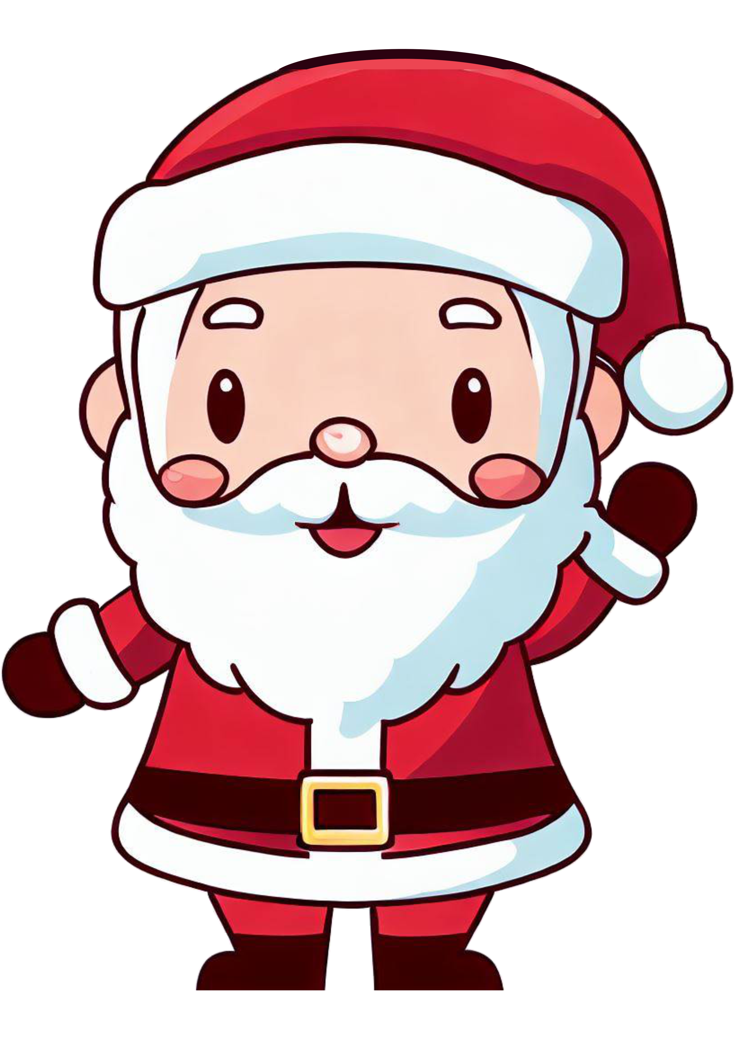 Natal imagens decorativas papai noel cute fofinho desenhos natalinos feriado santa claus fundo transparente png