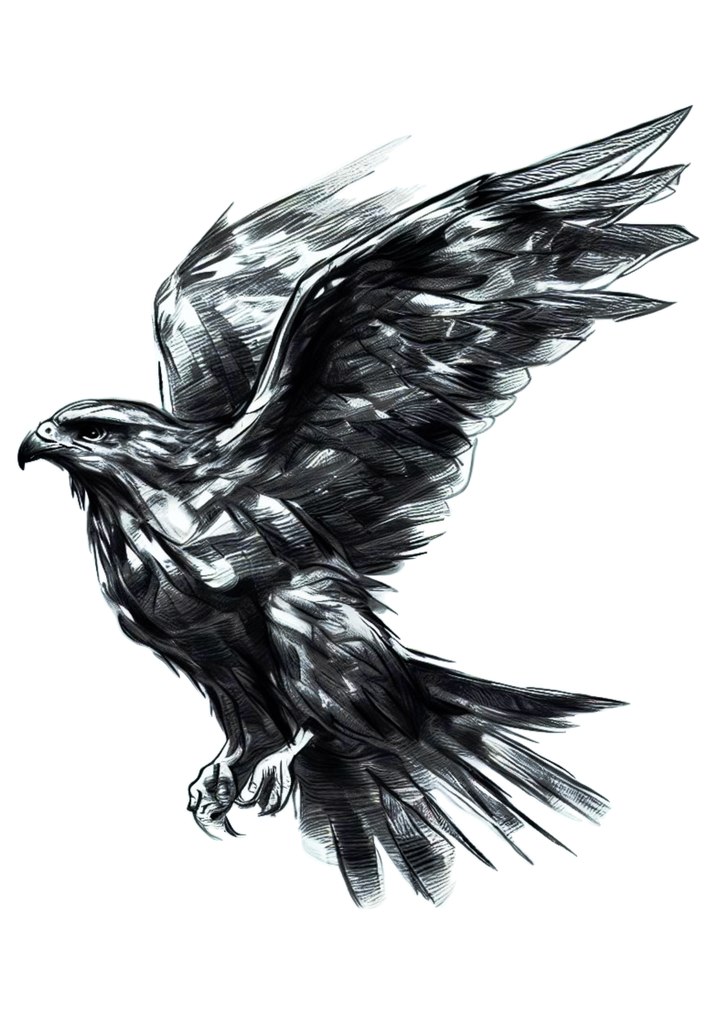 Pássaro águia risco para tatuagem desenho artístico png