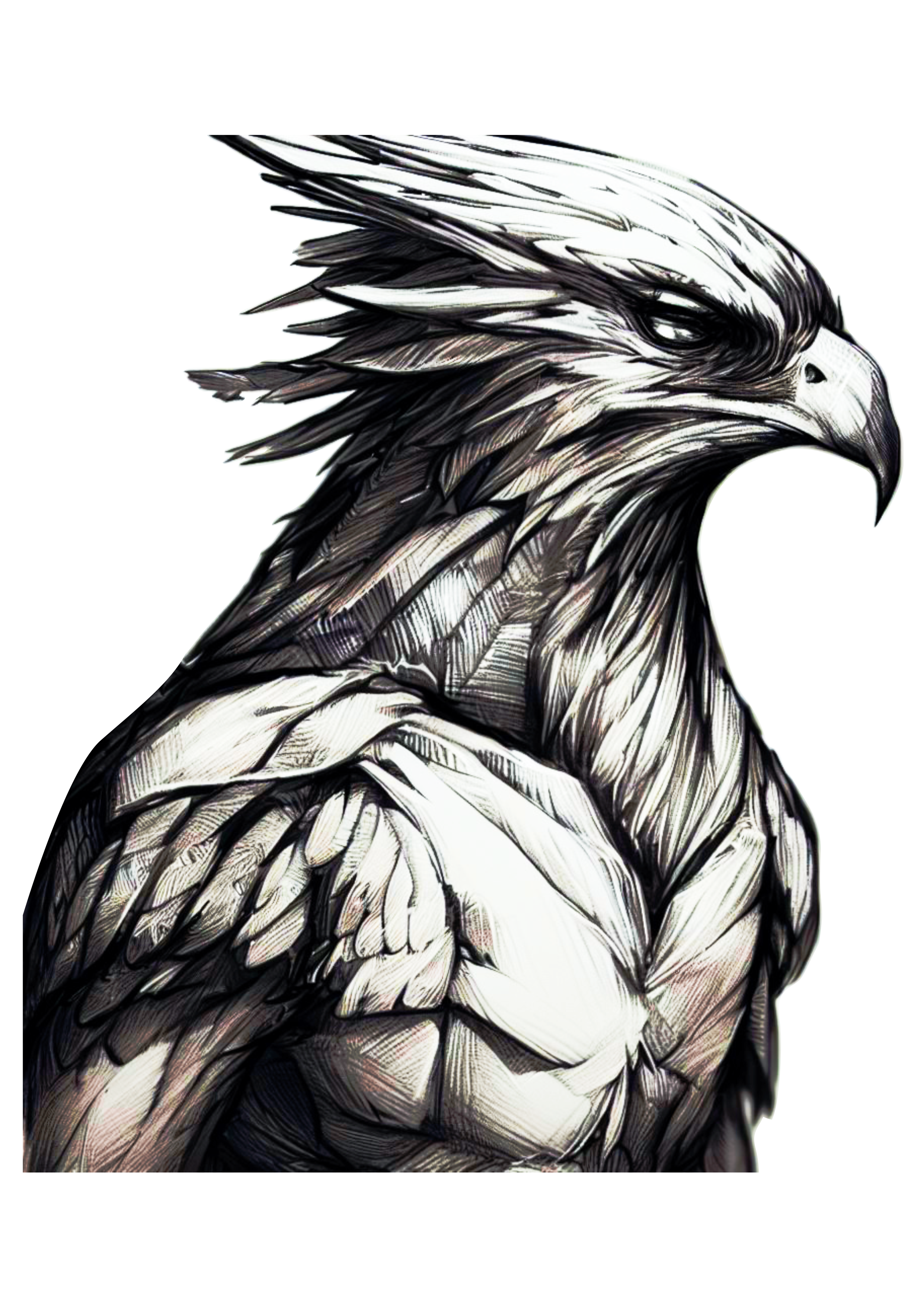 Pássaro águia risco para tatuagem desenho artístico grátis para imprimir grátis png