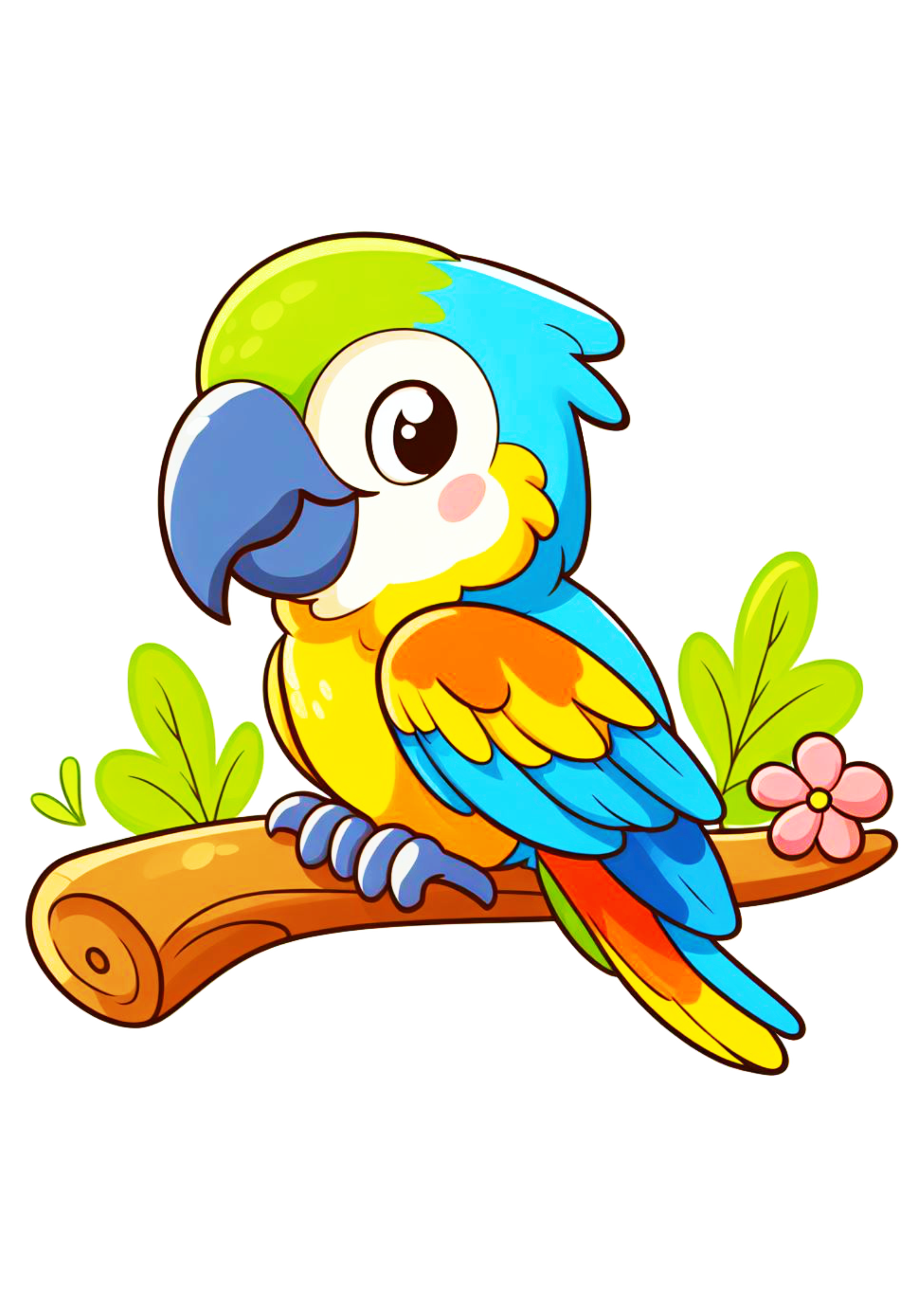 Papagaio desenho colorido png