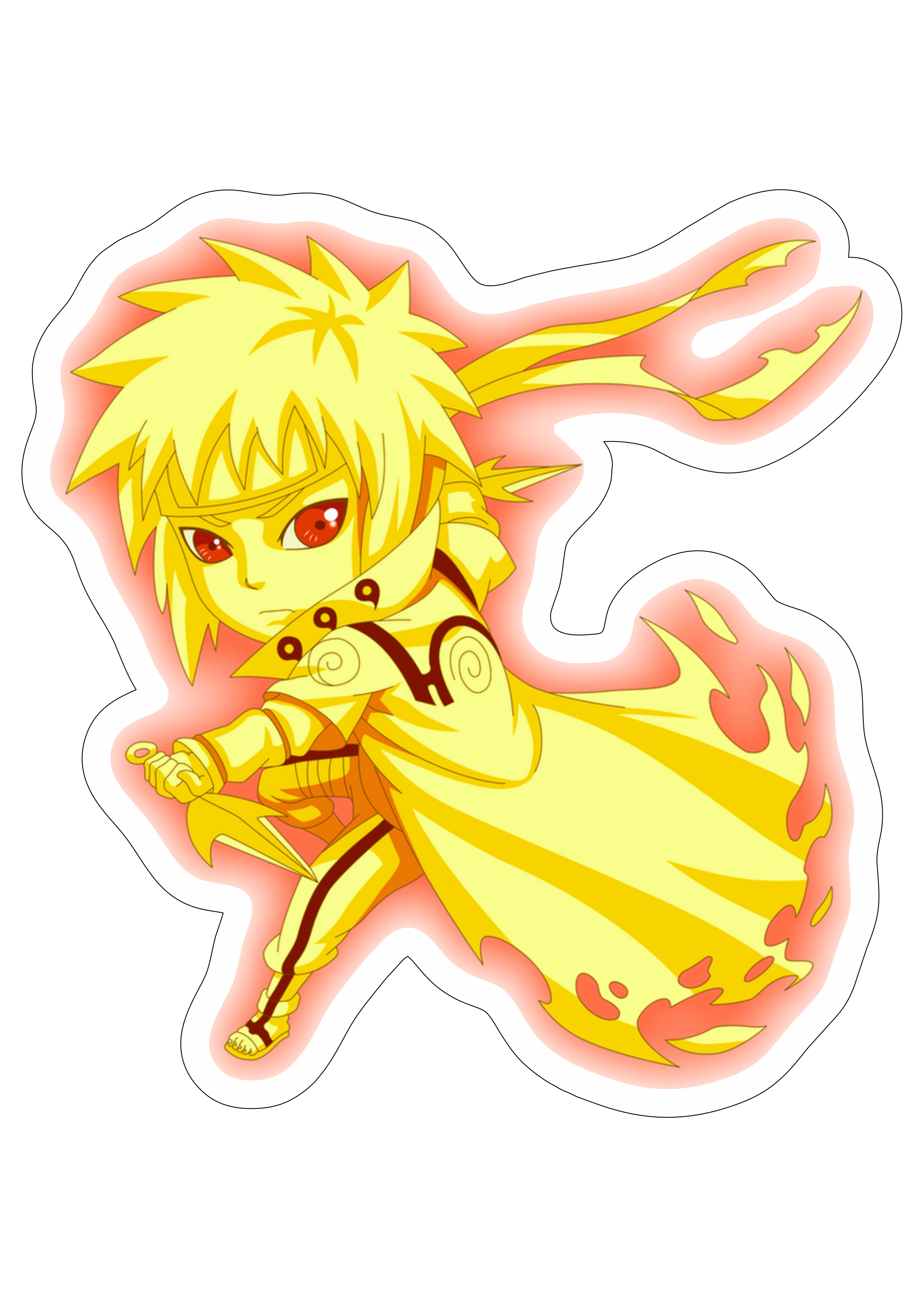 Naruto Shippuden Minato chibi toy cute ilustração artes gráficas