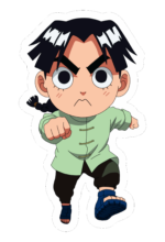 Naruto clássico cute chibi Sasuke skin rock lee desenho infantil anime  ilustração png