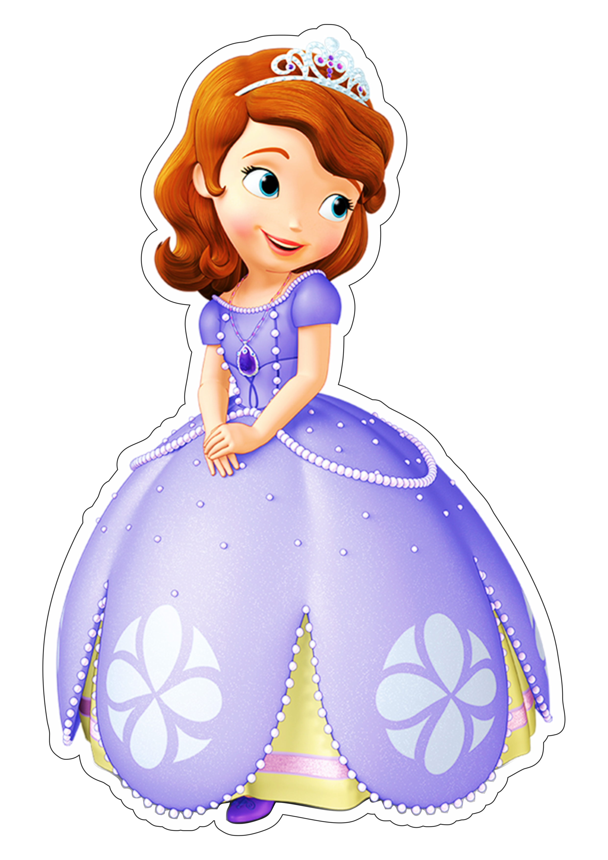 Princesinha Sofia personagem fictício fundo transparente contorno infantil png